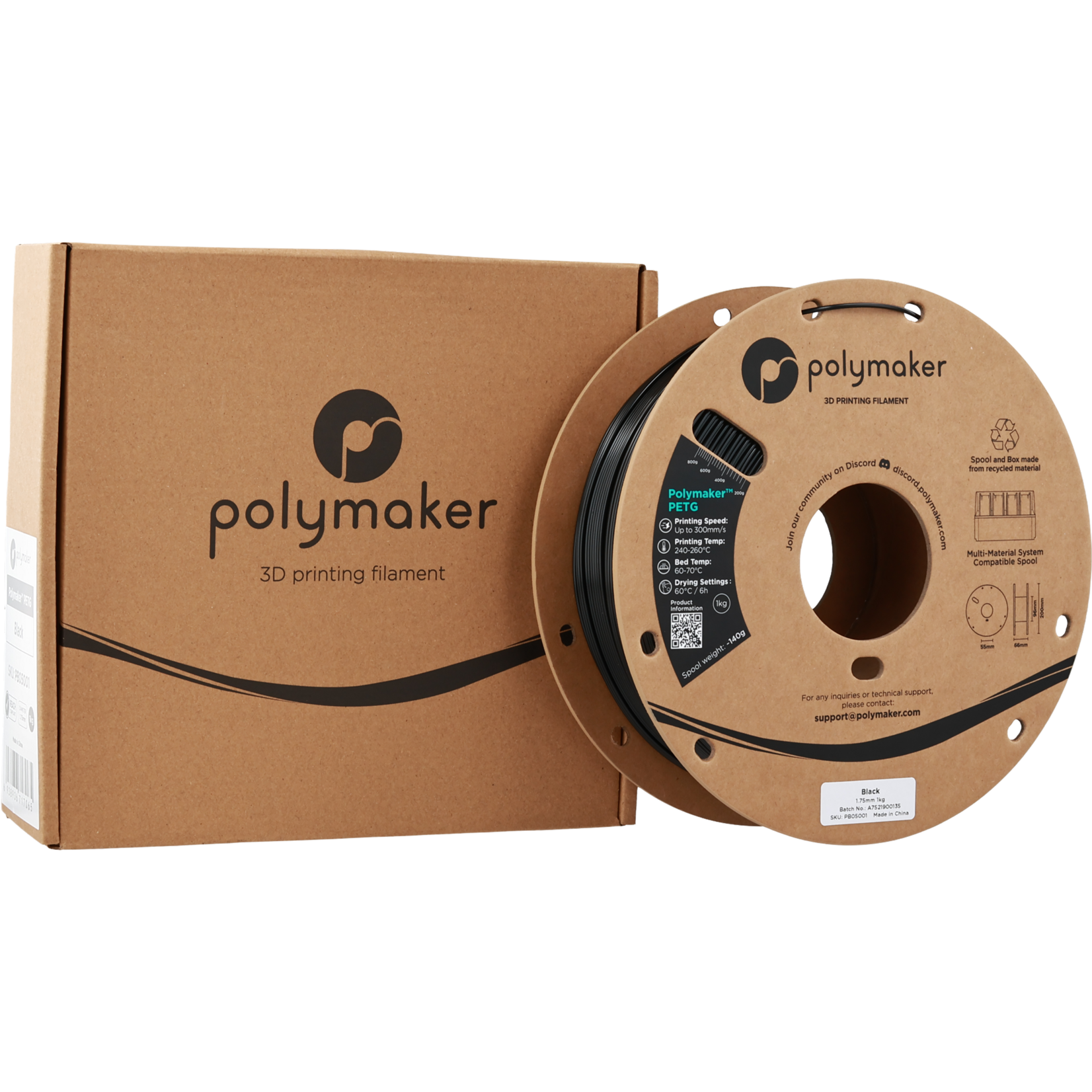 Polymaker PETG - Zwart