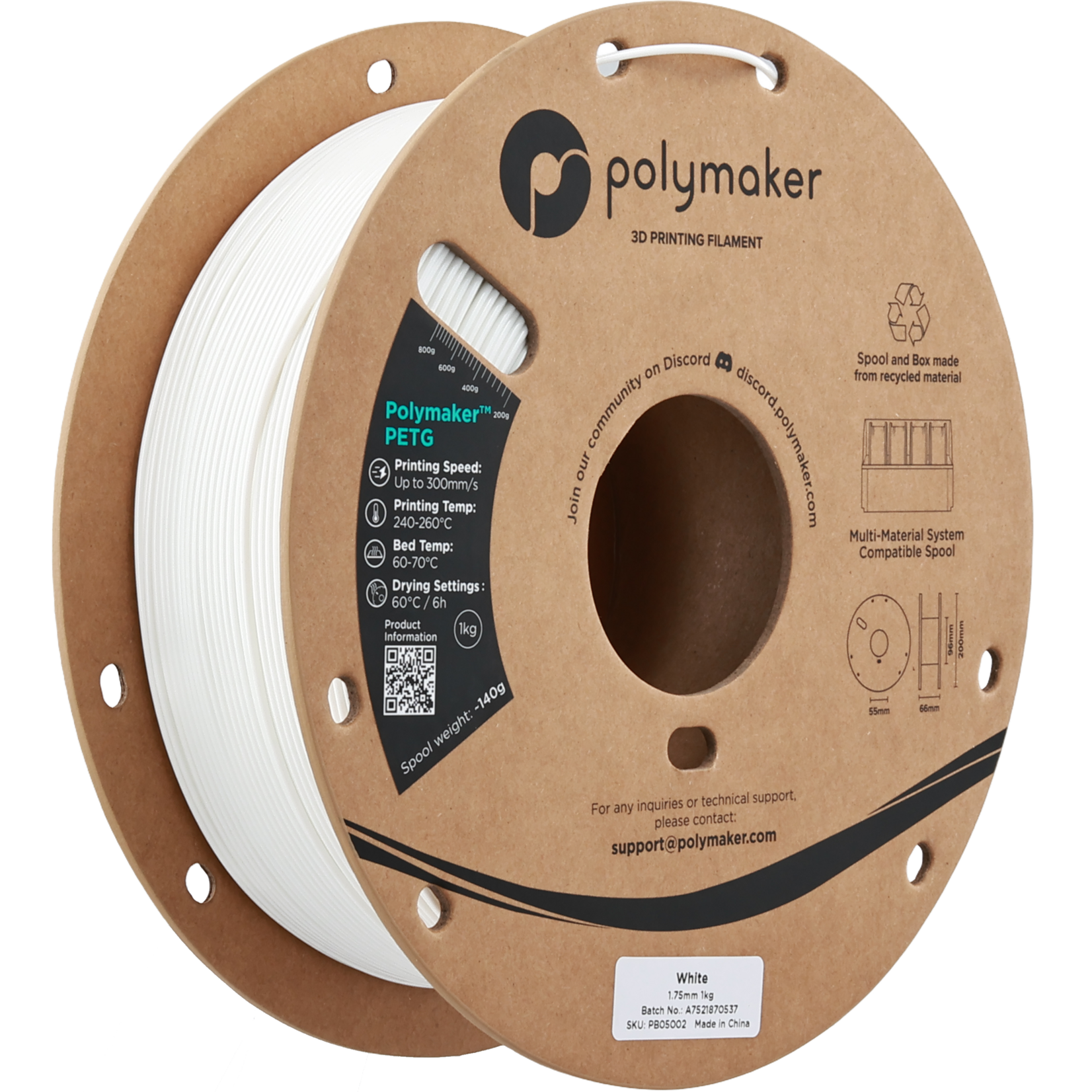 Polymaker PETG  - Wit