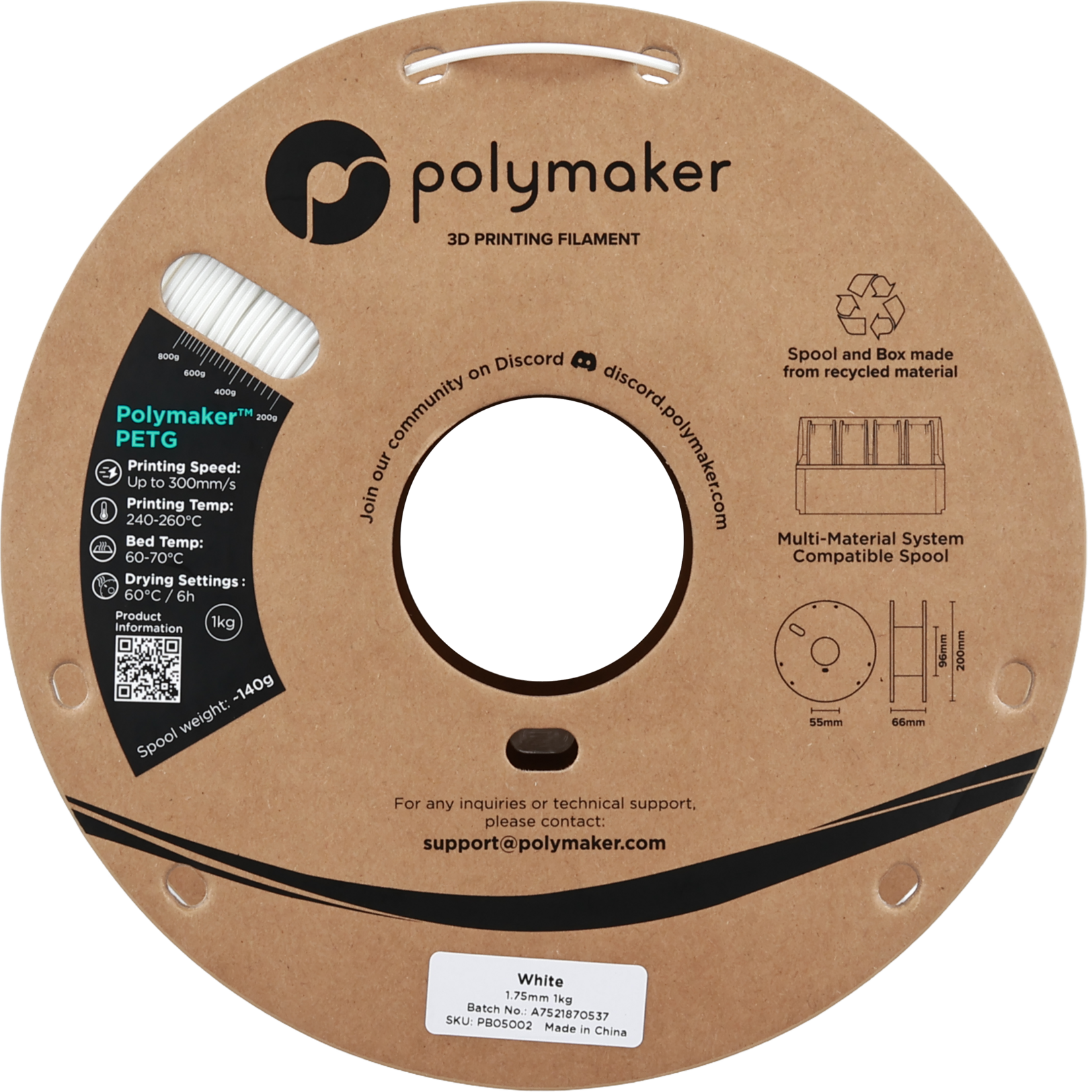 Polymaker PETG  - Wit