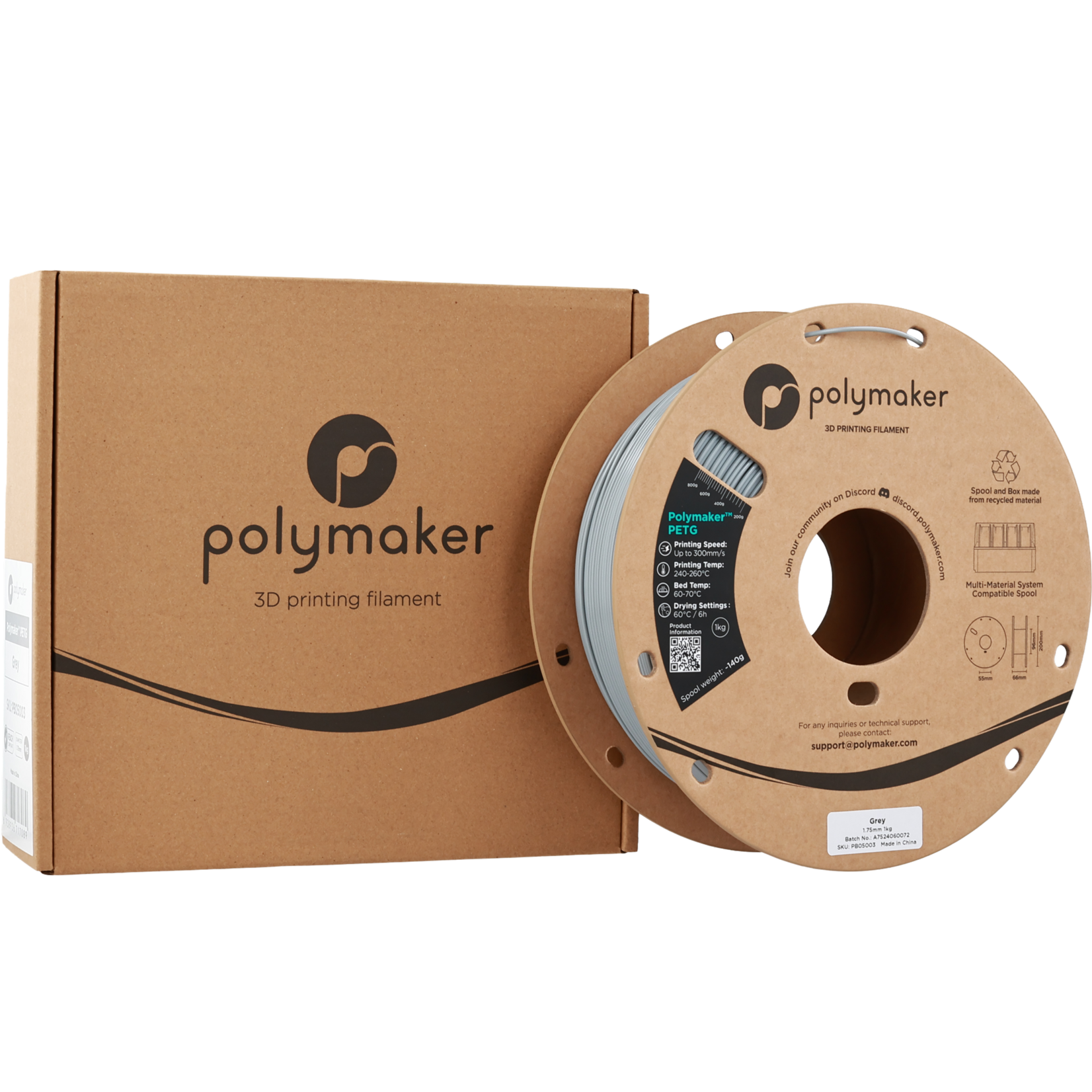 Polymaker PETG - Grijs