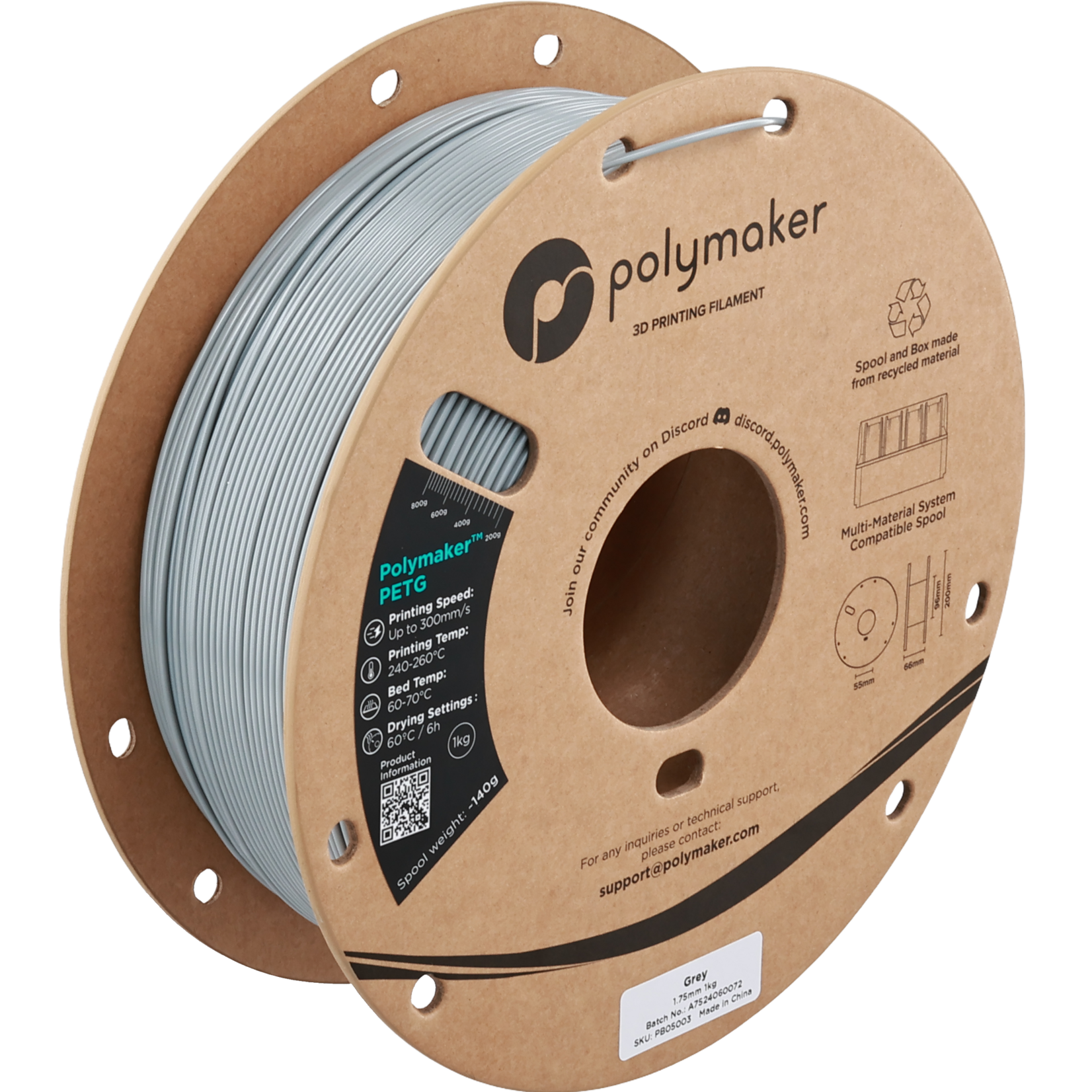 Polymaker PETG - Grijs