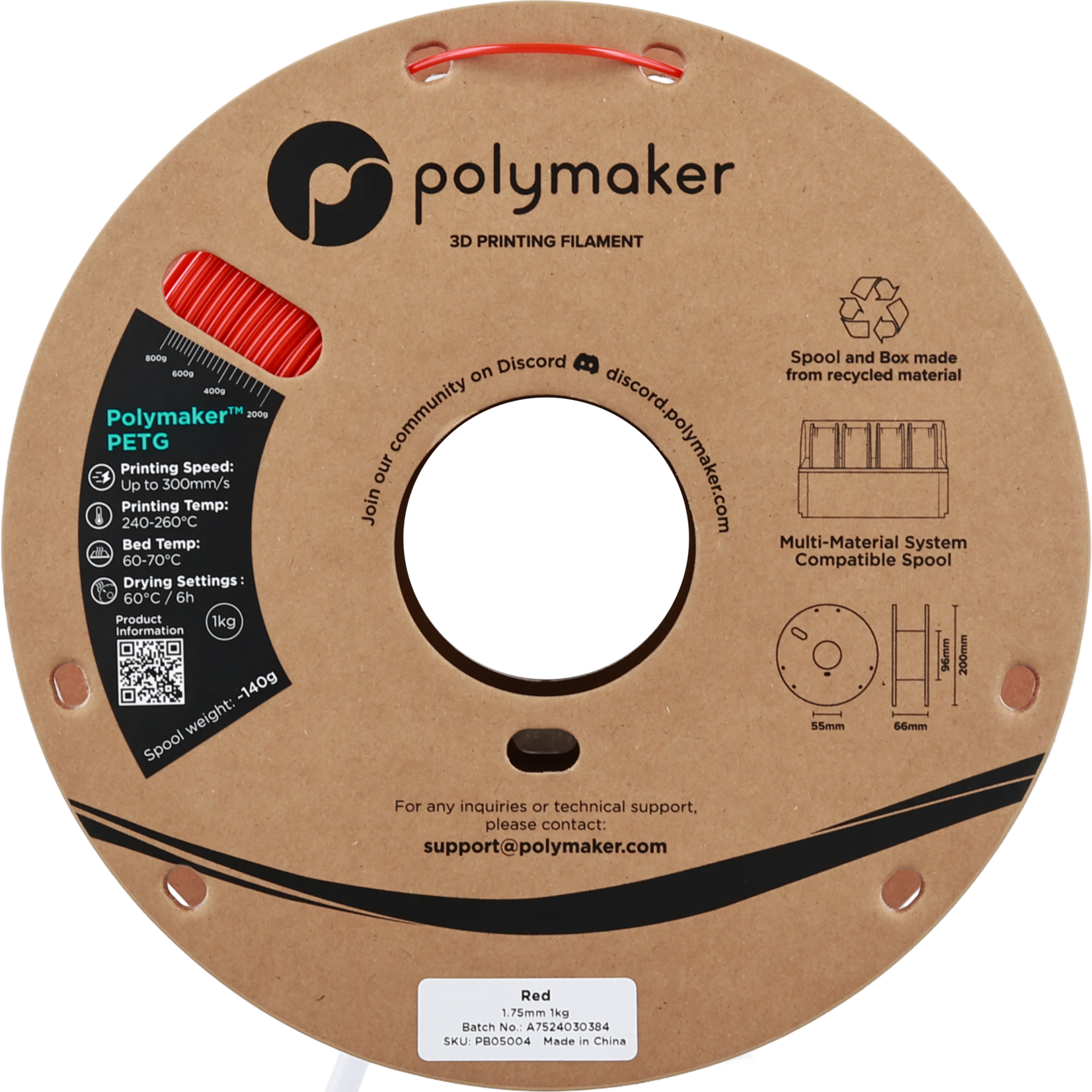 Polymaker PETG - Rood