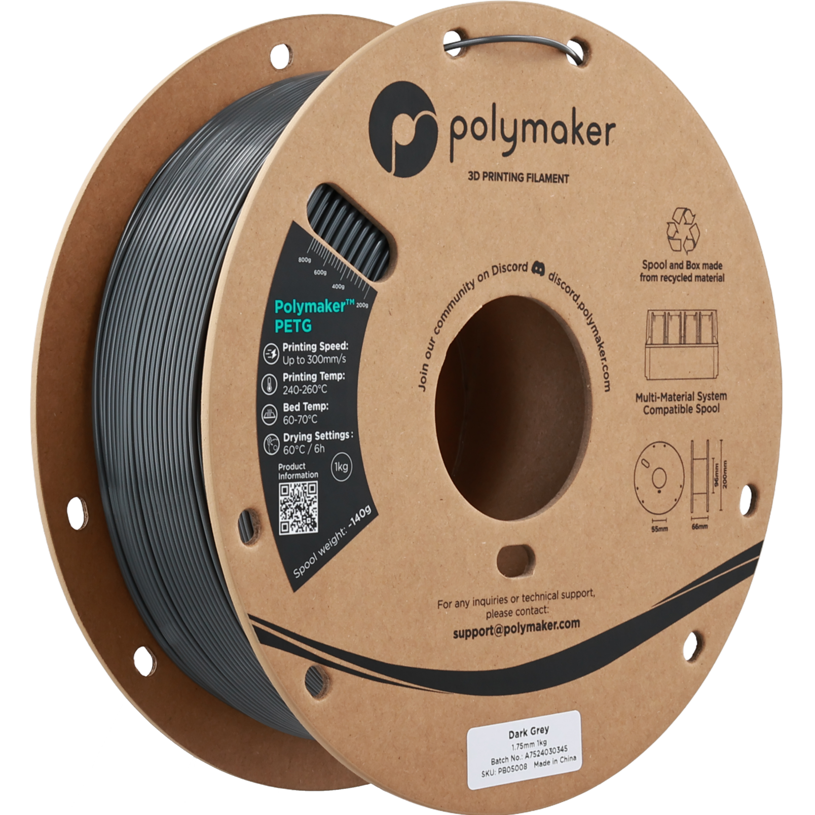 Polymaker Polymaker PETG Dark Grey