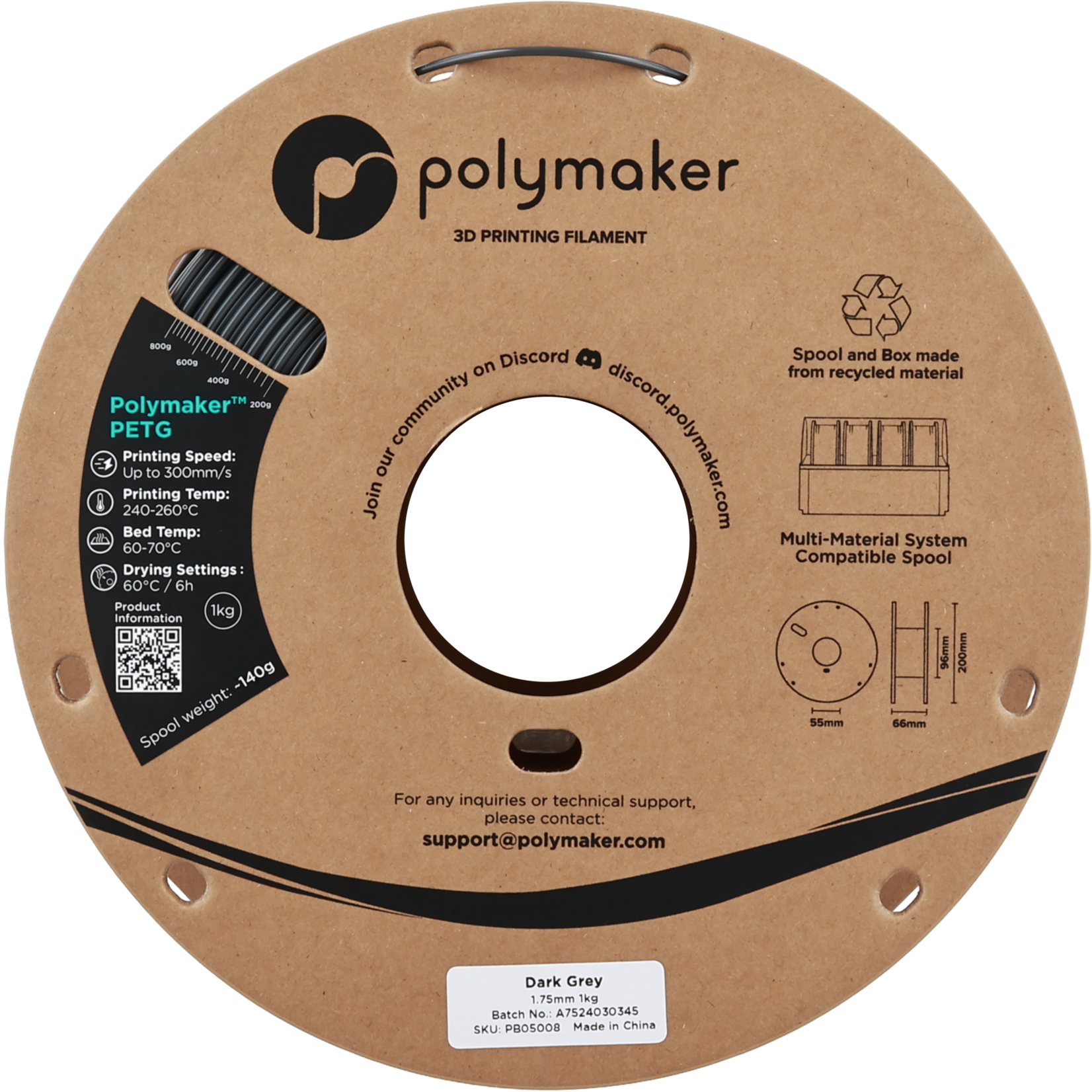 Polymaker Polymaker PETG Dark Grey