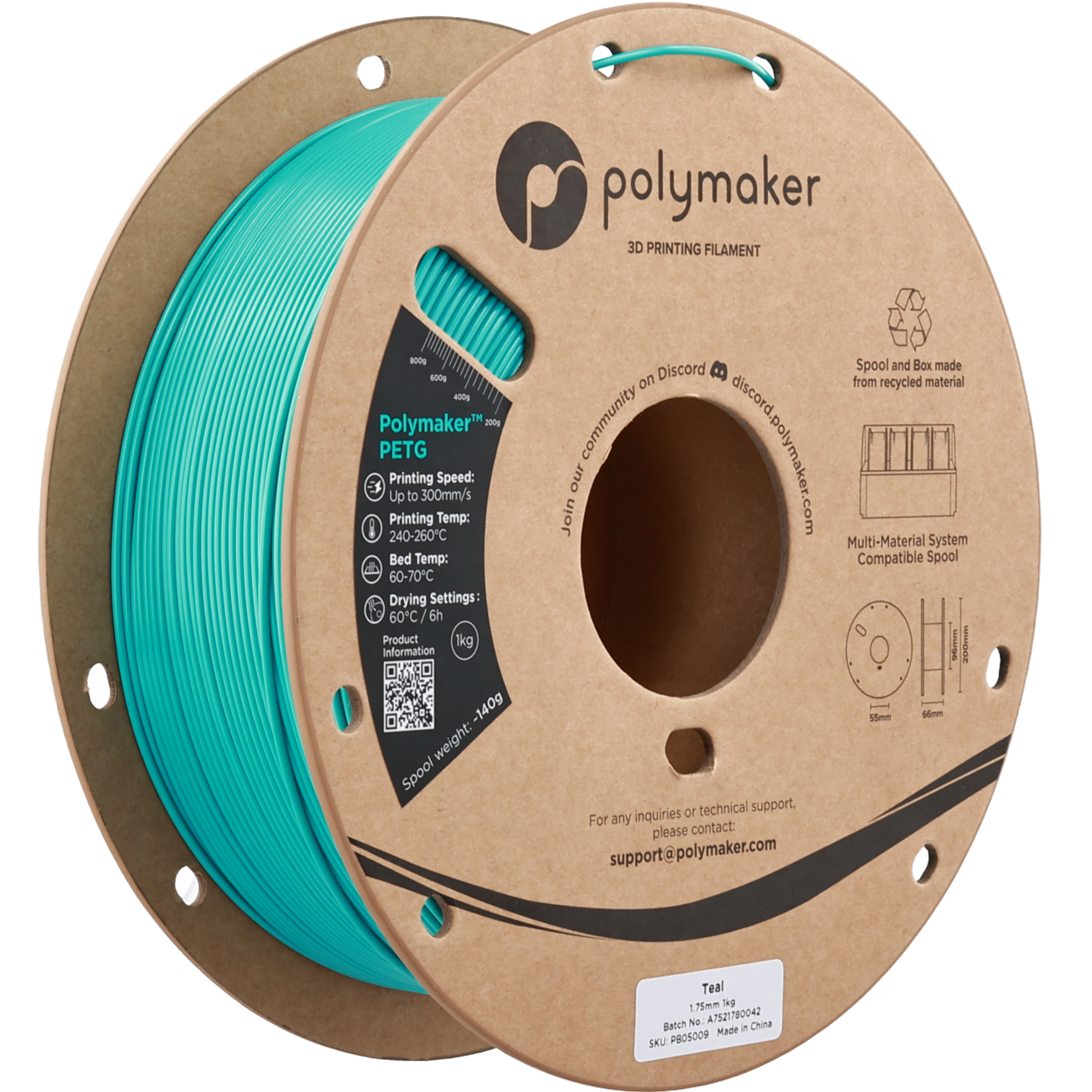 Polymaker PETG - Blauwgroen