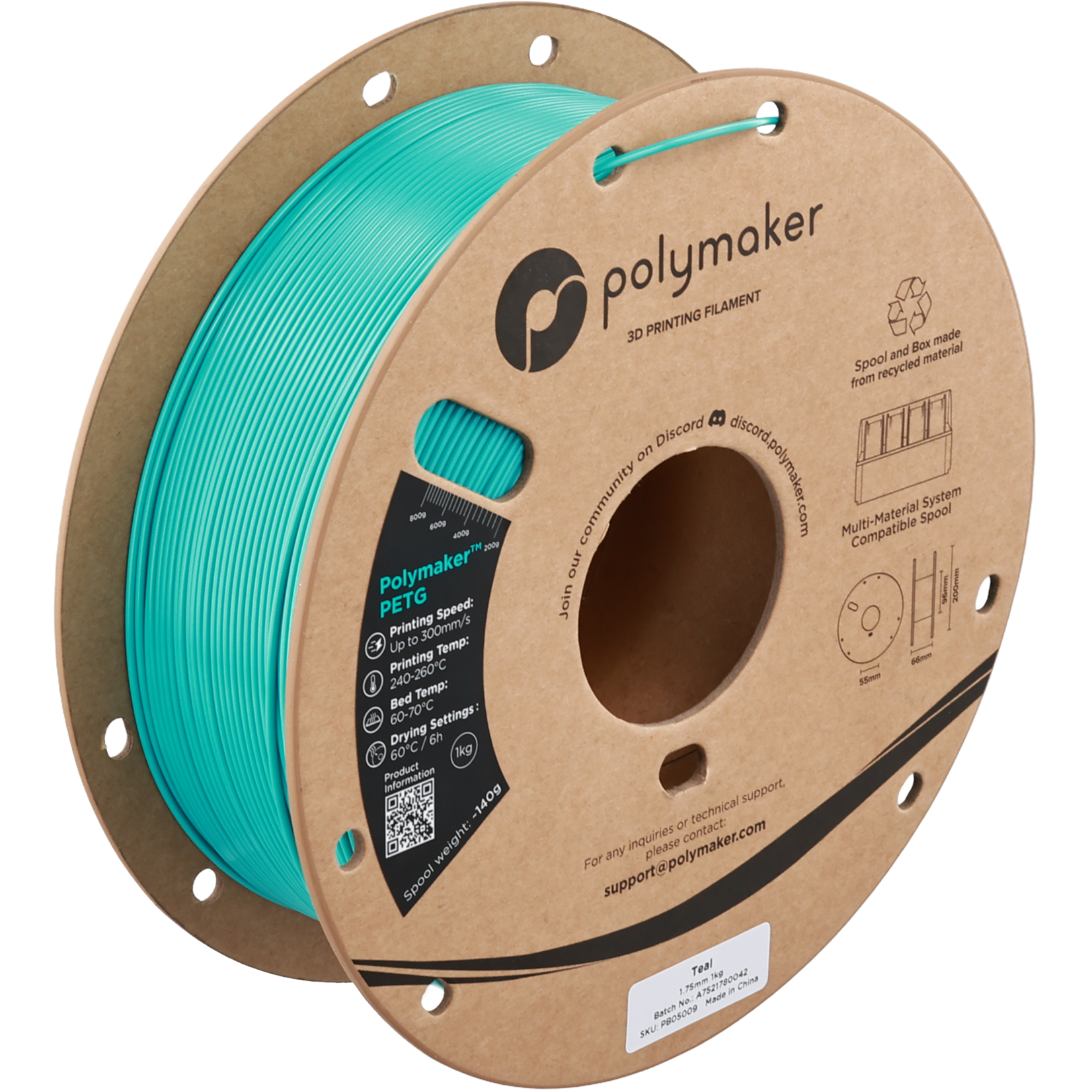 Polymaker PETG - Blauwgroen