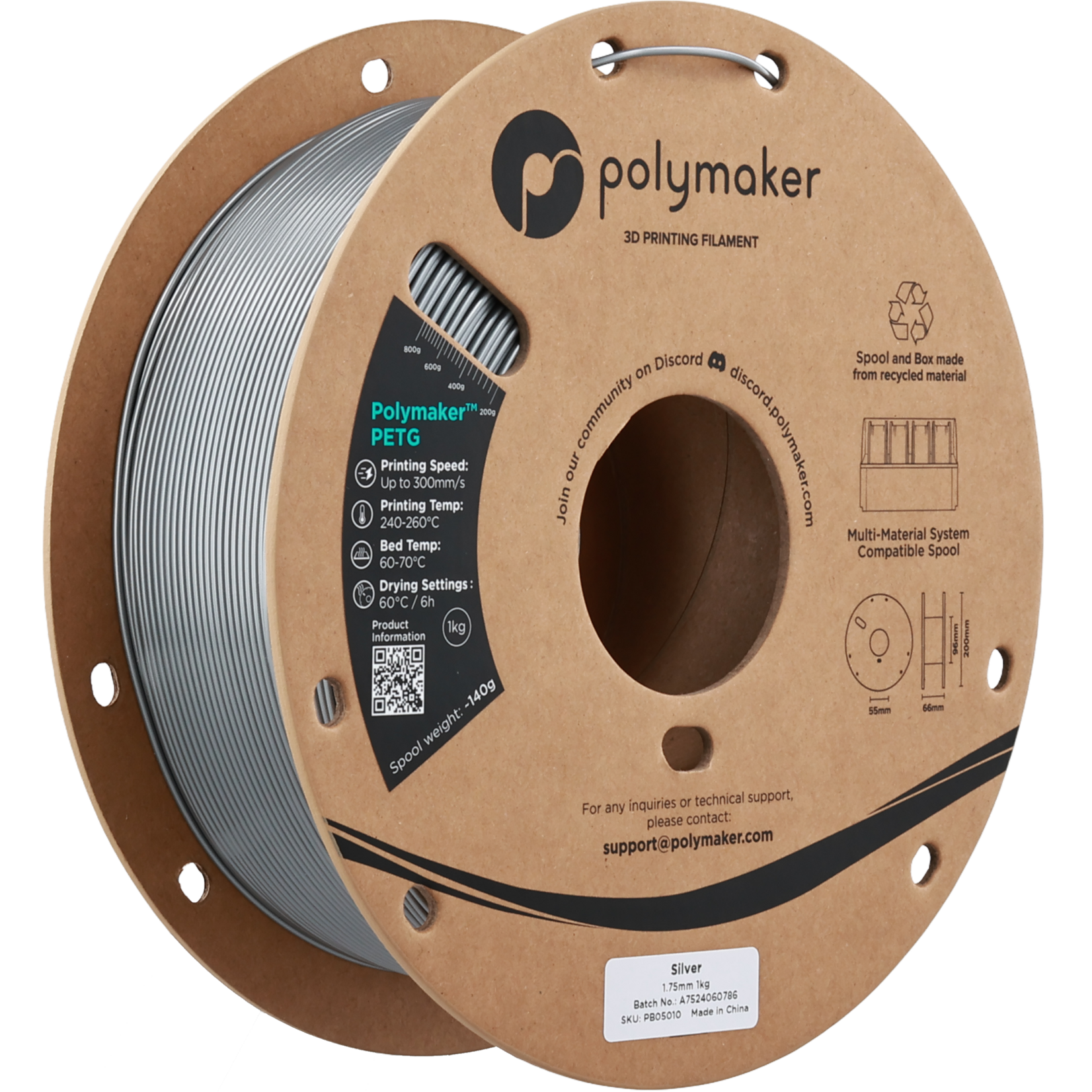 Polymaker PETG - Zilver