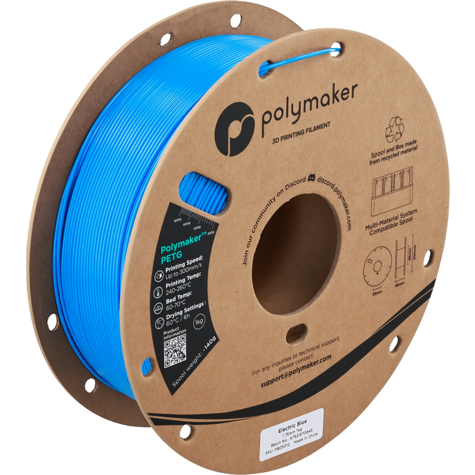 Polymaker PETG - Elektrisch blauw