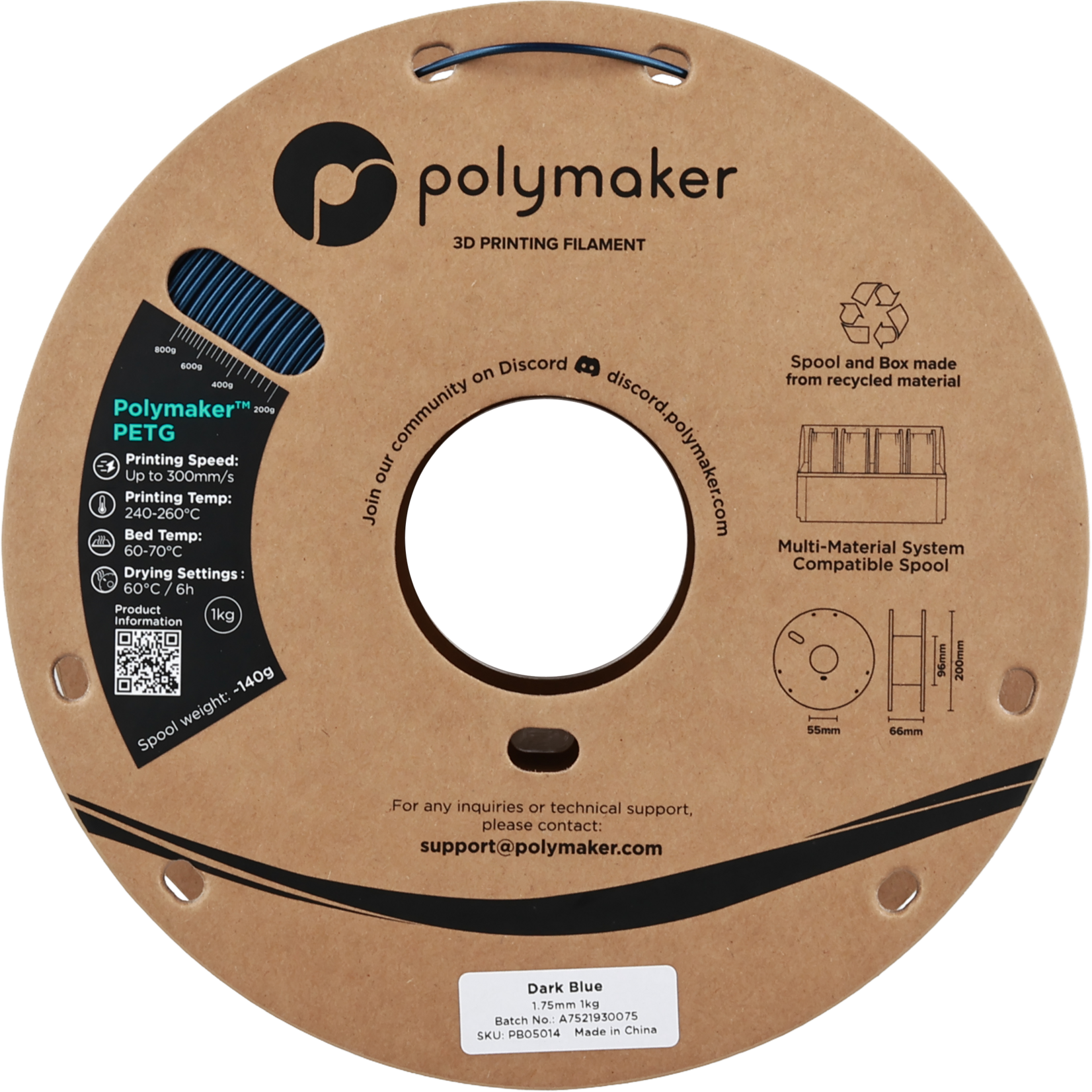 Polymaker PETG - Donkerblauw