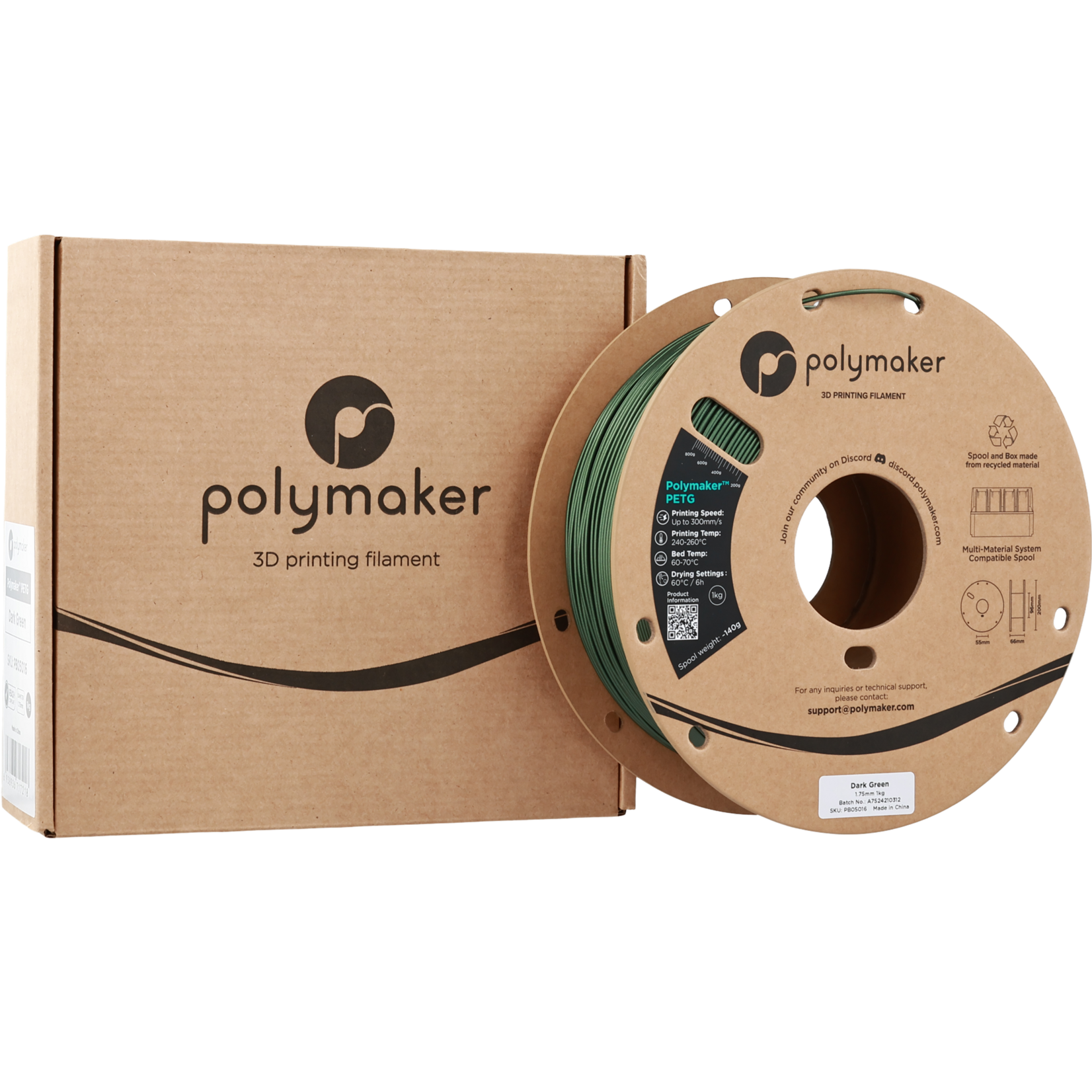 Polymaker PETG - Donkergroen