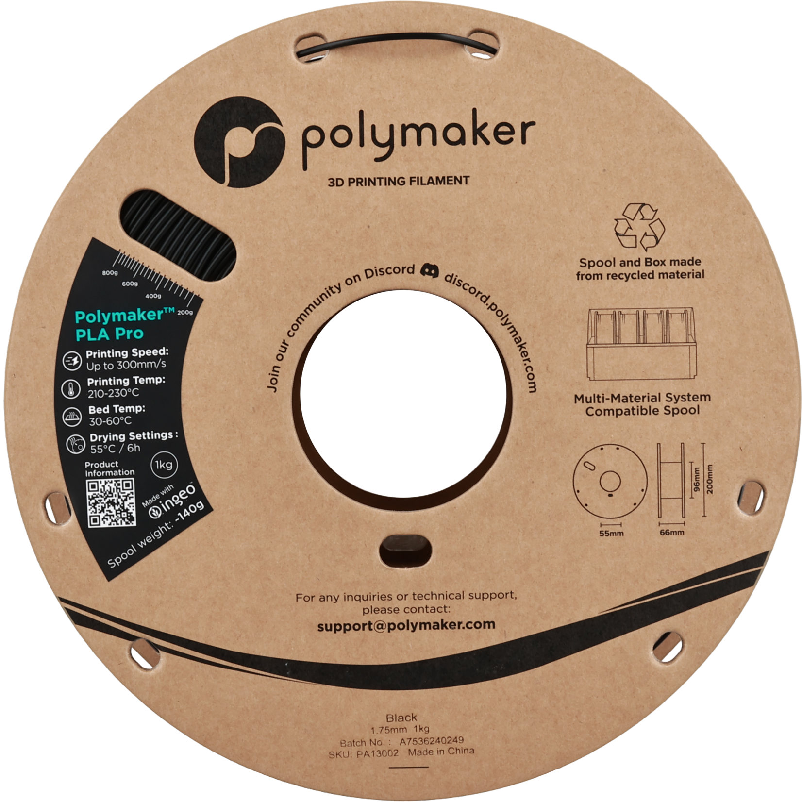Polymaker Polymaker PLA Pro Black