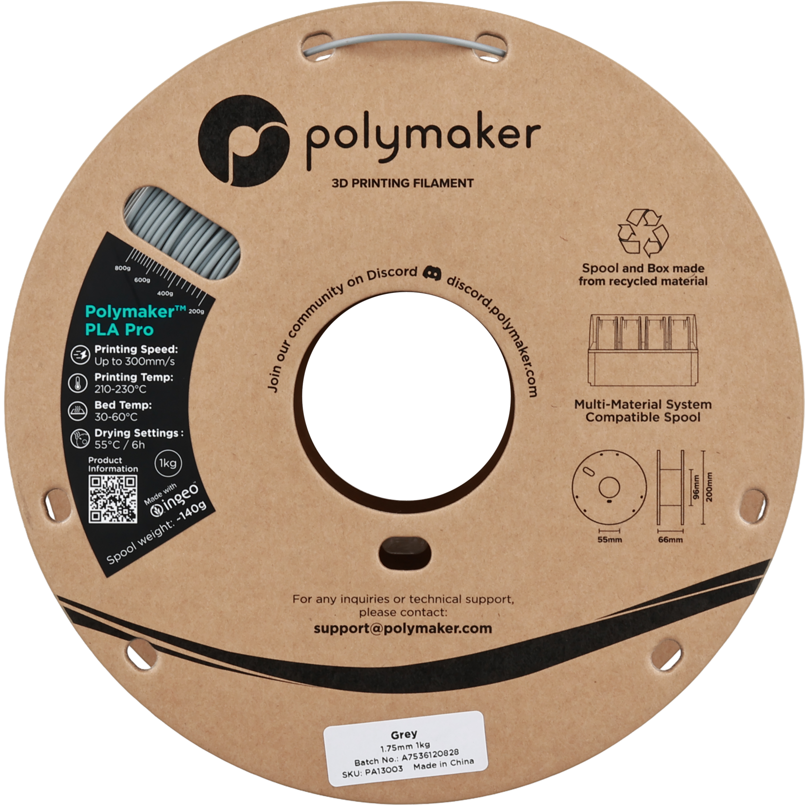 Polymaker Polymaker PLA Pro Grey