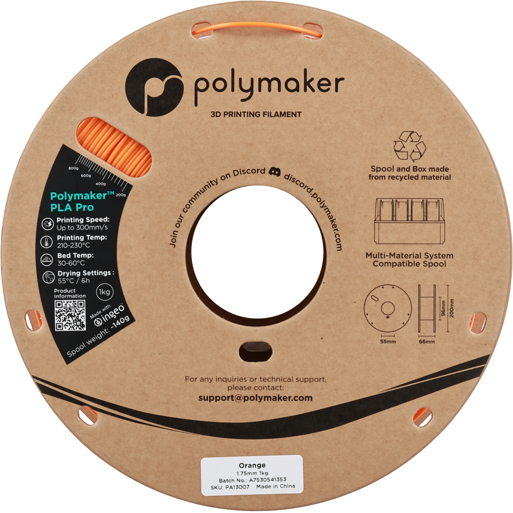 Polymaker Polymaker PLA Pro Orange