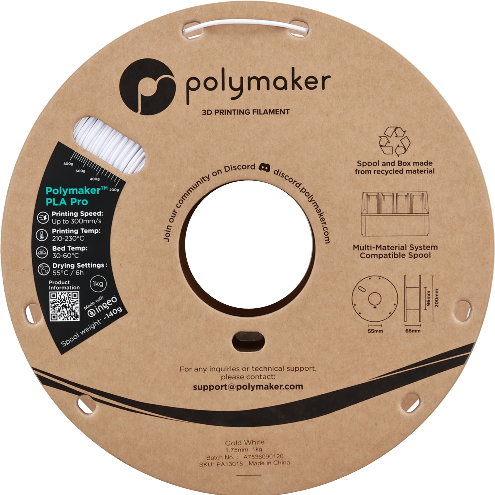 Polymaker Polymaker PLA Cold White