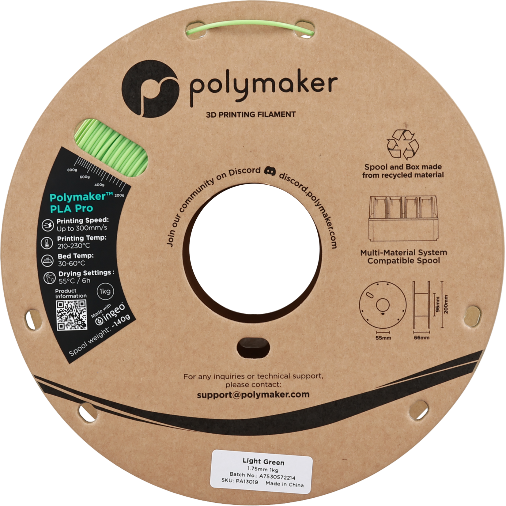 Polymaker Polymaker PLA Pro Light Green