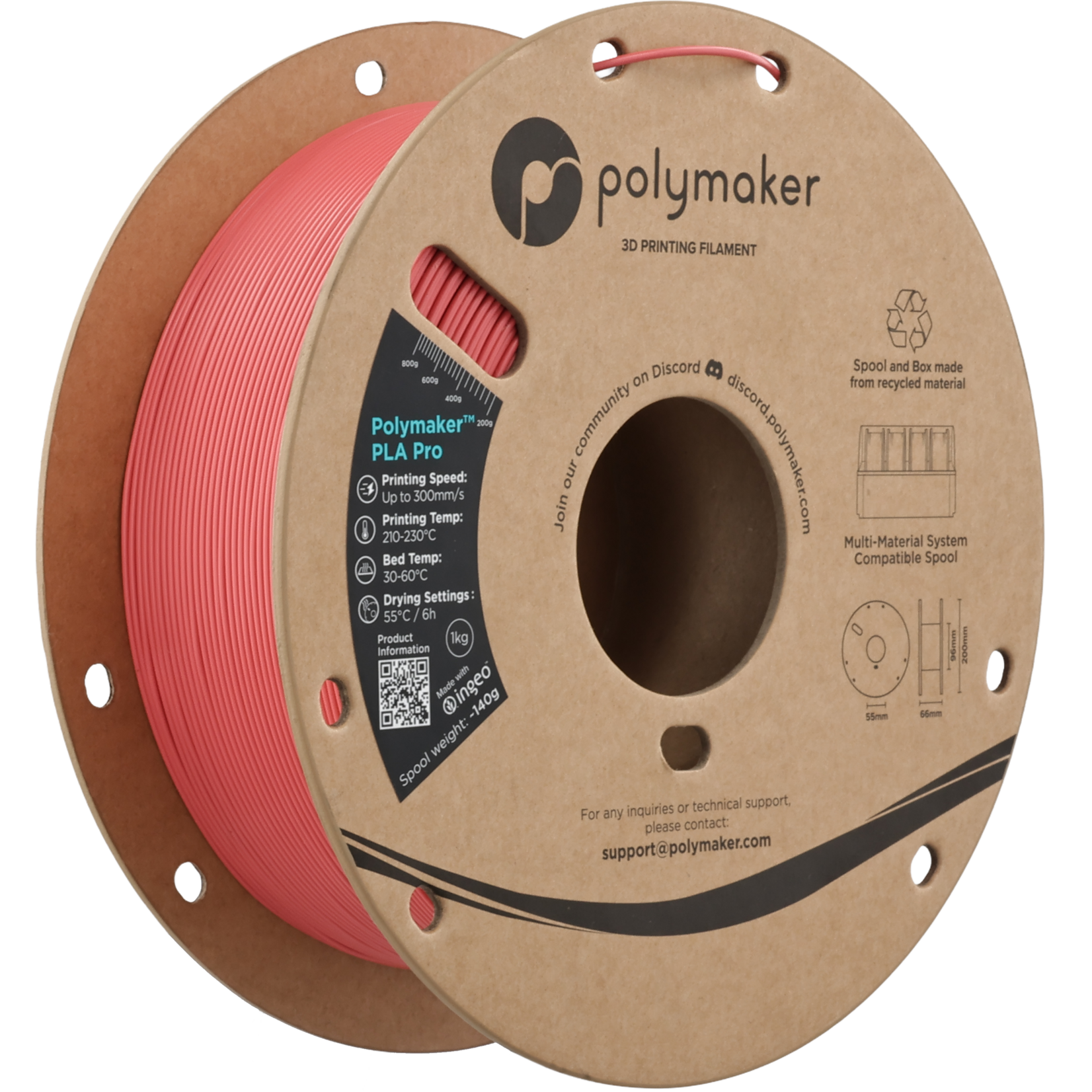 Polymaker Polymaker PLA Pro Light Red