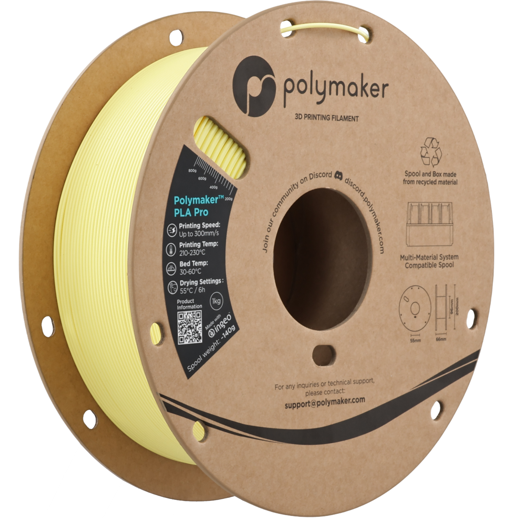 Polymaker Polymaker PLA Pro Light Yellow