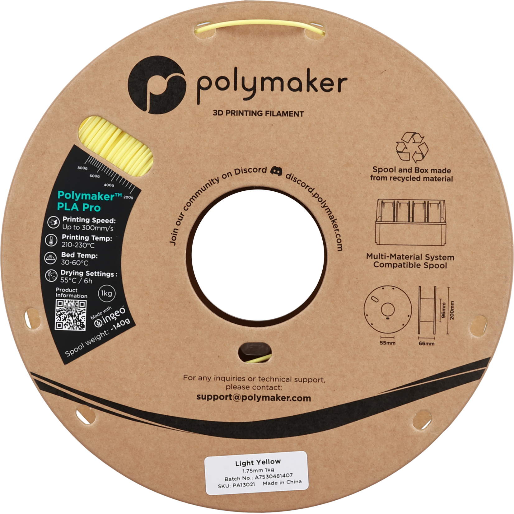 Polymaker Polymaker PLA Pro Light Yellow
