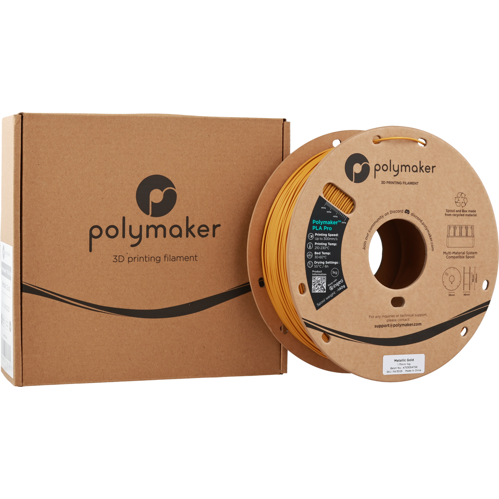 Polymaker Polymaker PLA Pro Metallic Gold