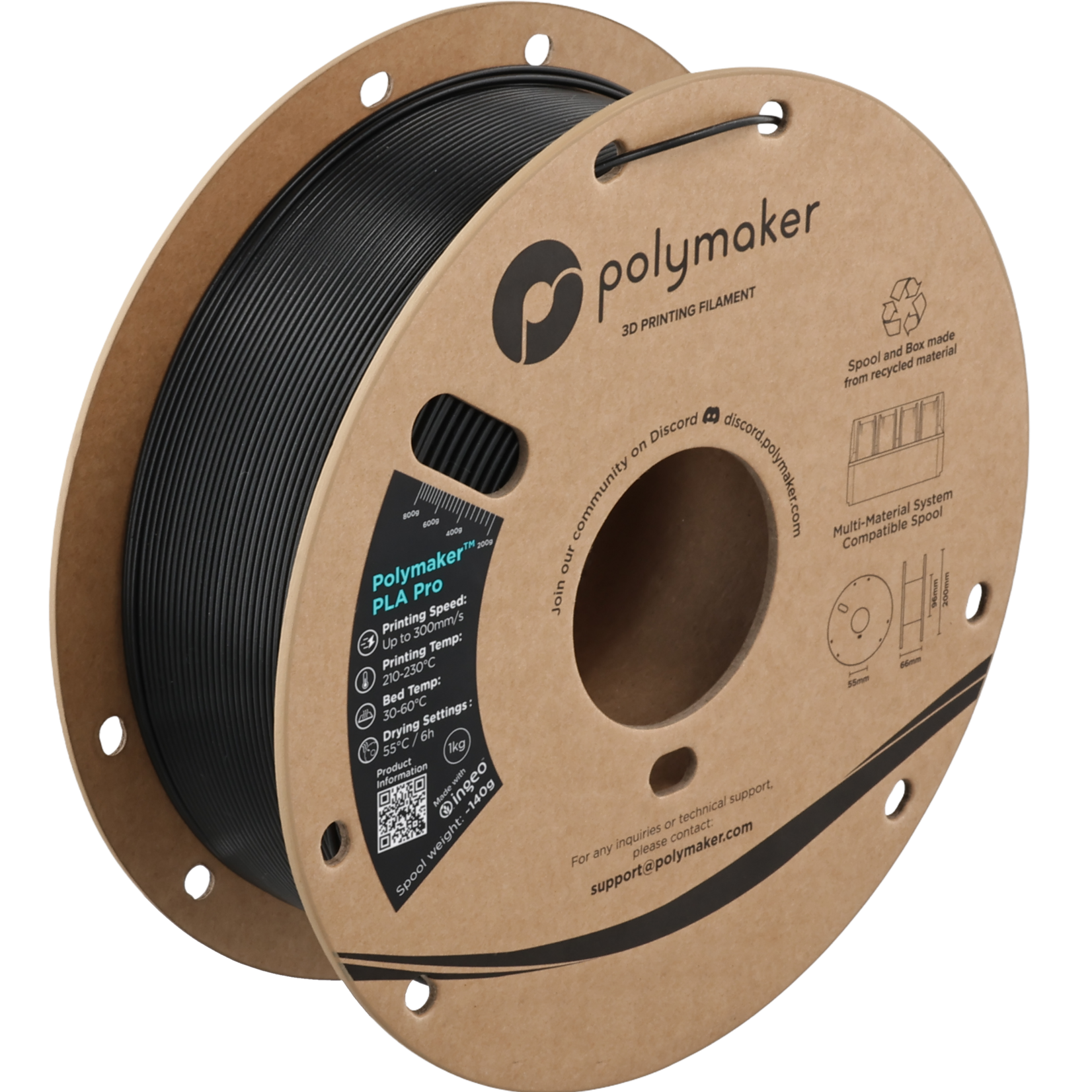 Polymaker Polymaker PLA Pro Metallic Black