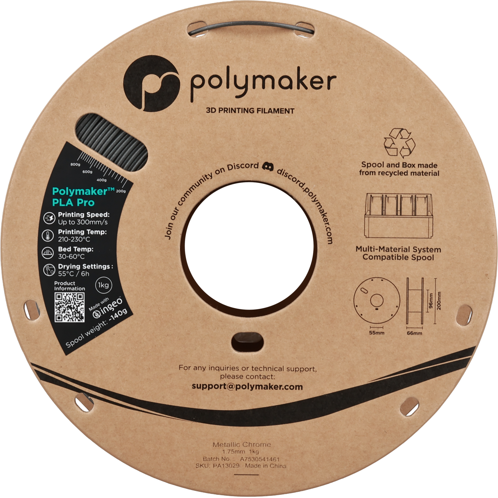 Polymaker Polymaker PLA Pro Metallic Chrome