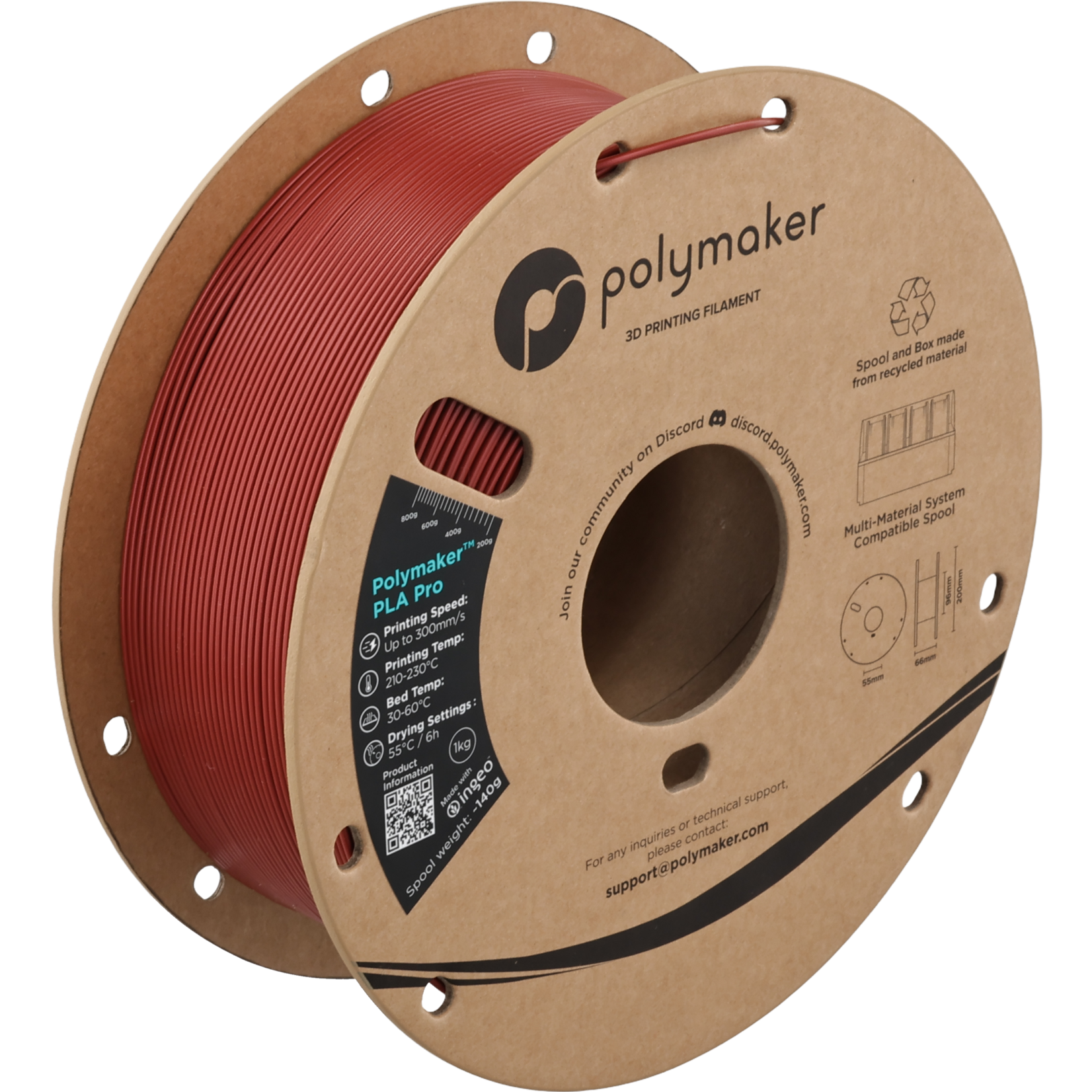 Polymaker Polymaker PLA Pro Metallic Dark Red