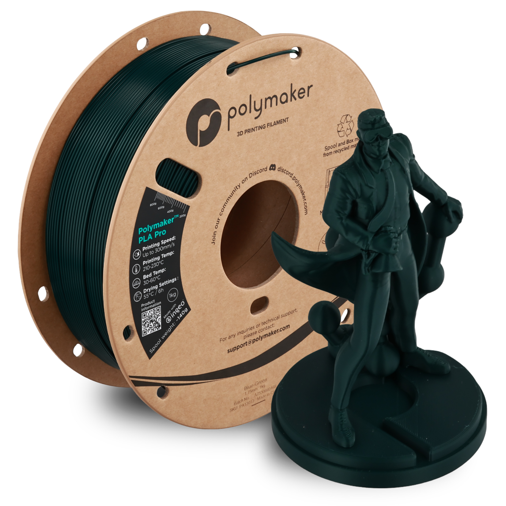 Polymaker PLA Pro - Blue-Green