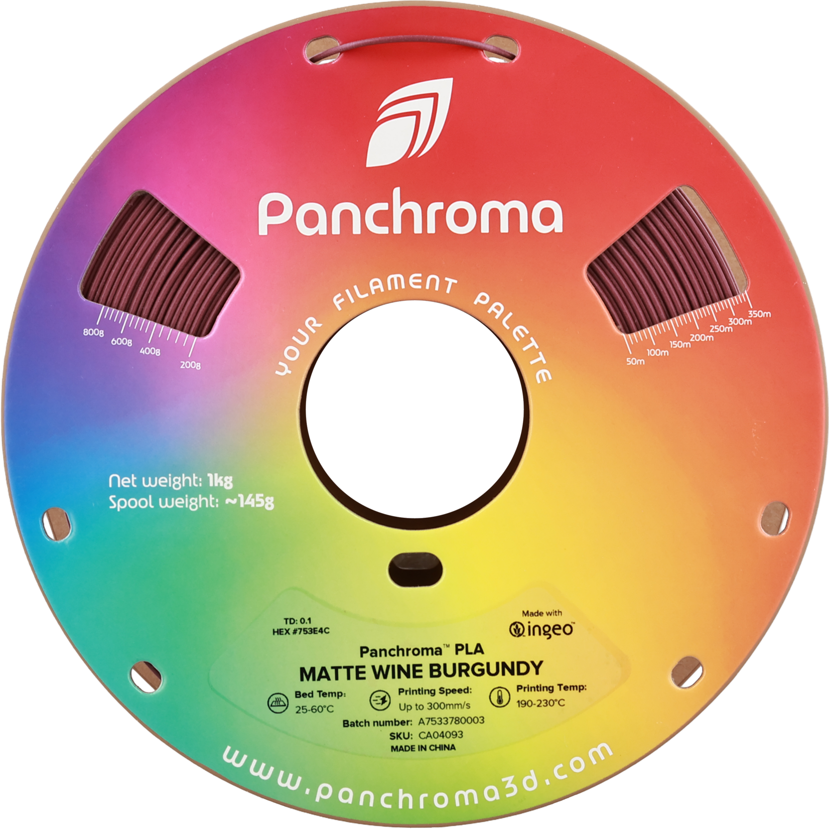 Polymaker Panchroma Matte PLA - Matte Wine Burgundy