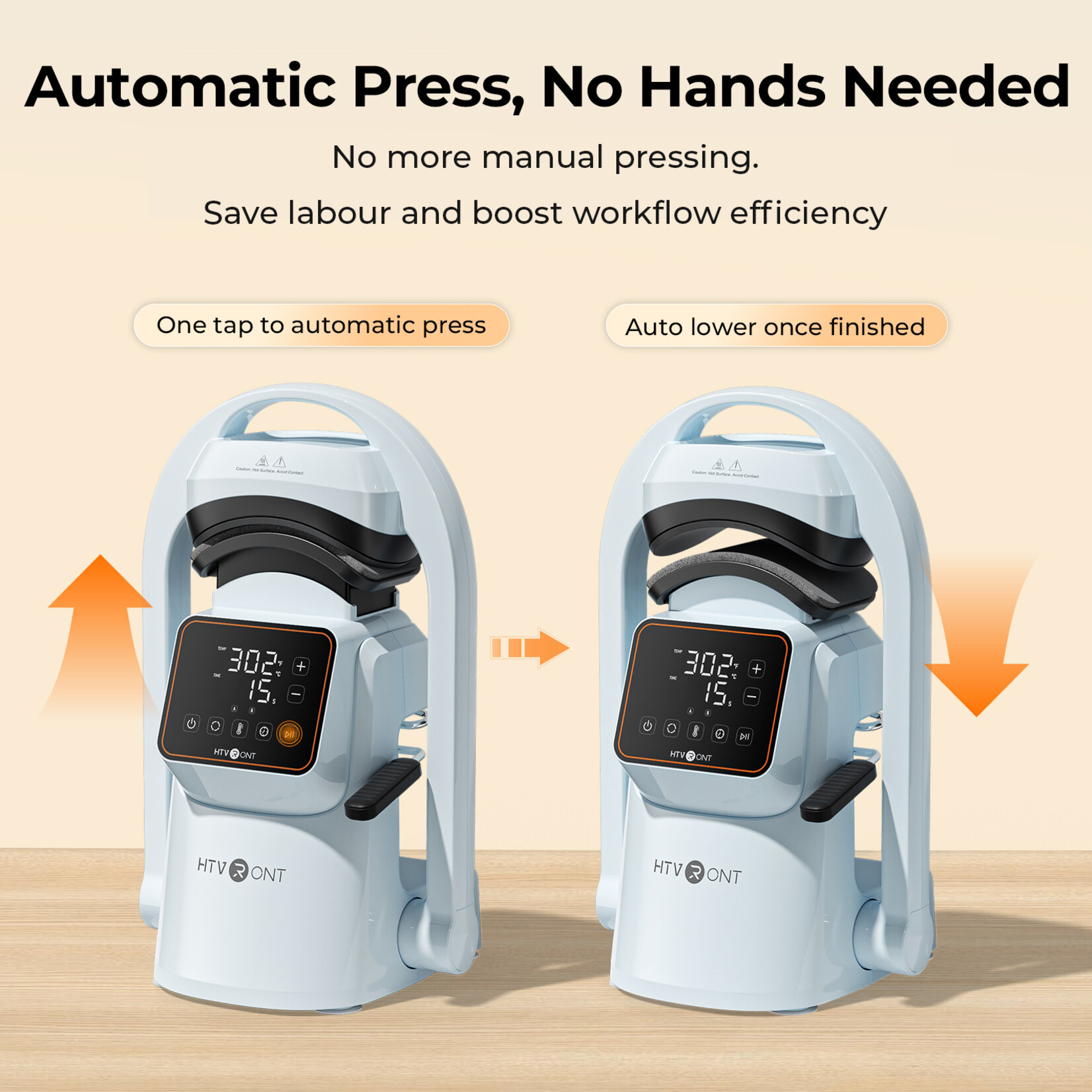 HTVRONT A300 Auto Hat Heat Press