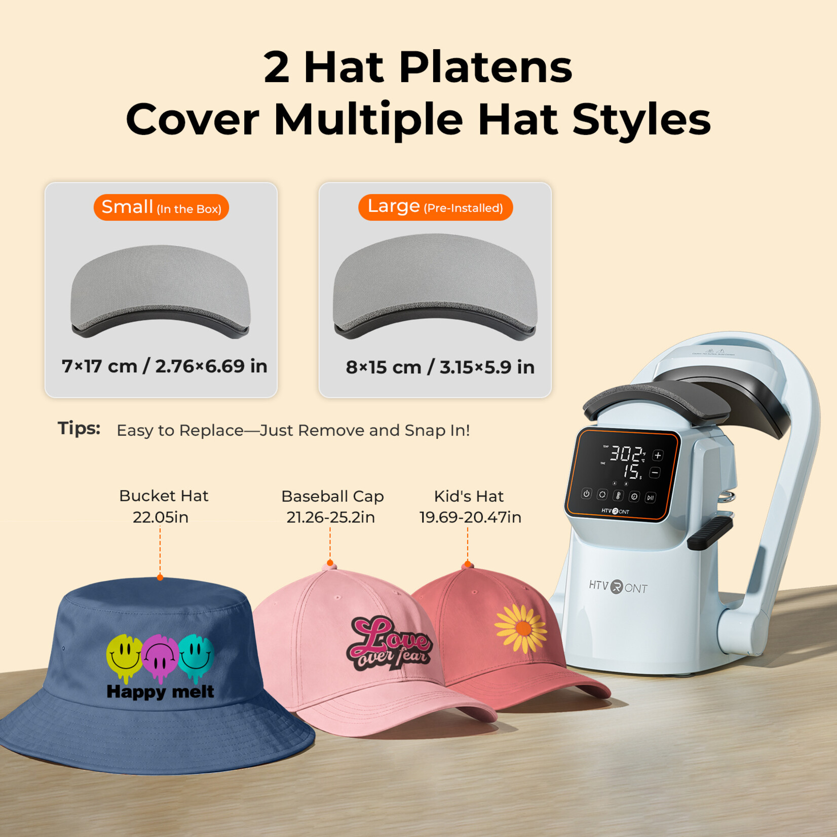 HTVRONT A300 Auto Hat Heat Press