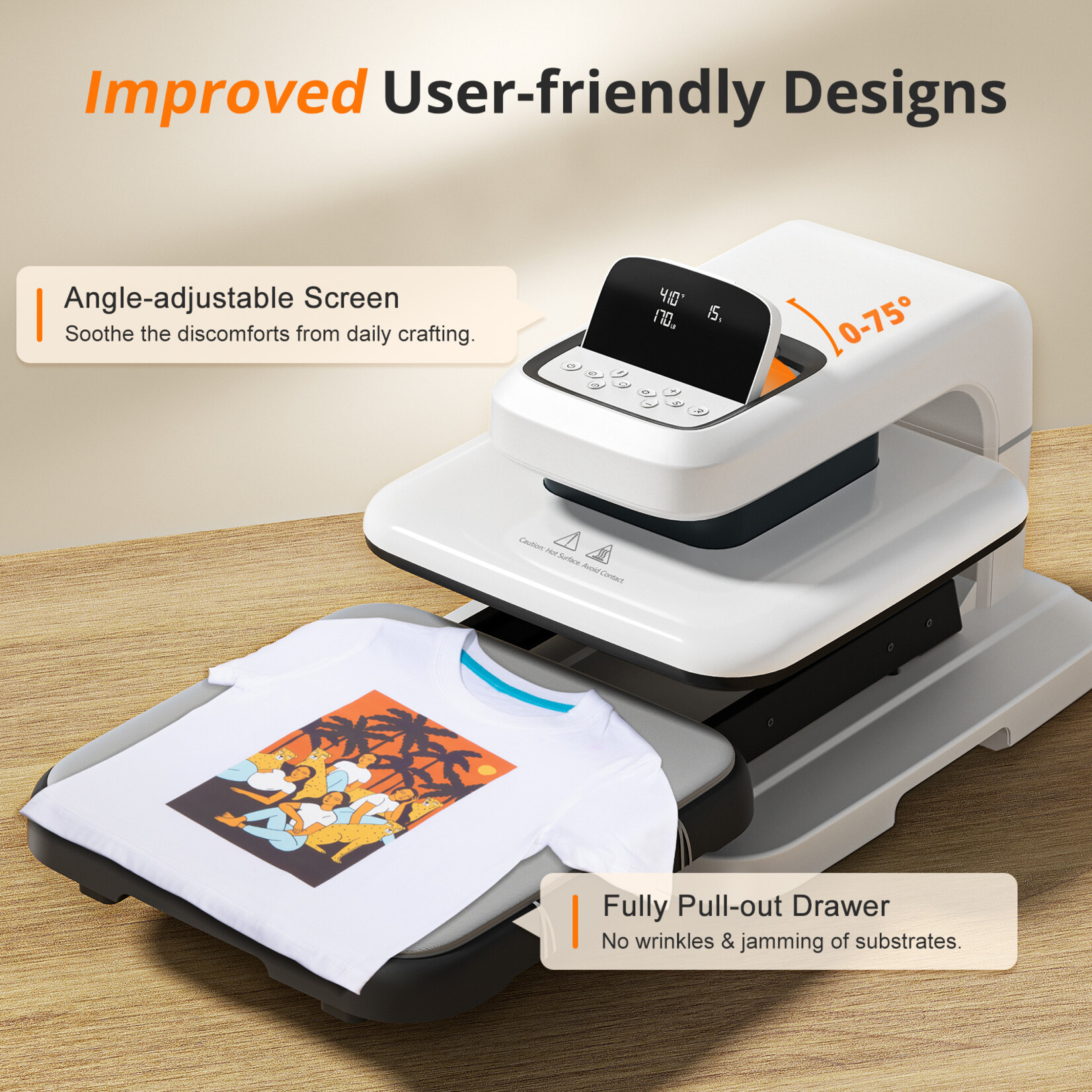 HTVRONT Auto Heat Press 2-Digit