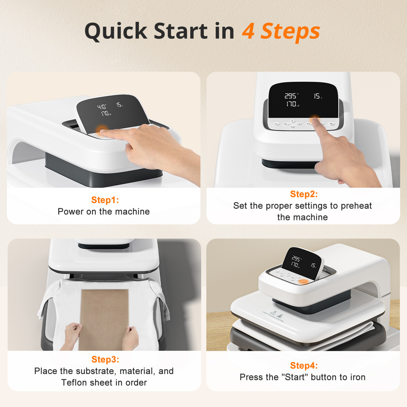 HTVRONT Auto Heat Press 2-Digit