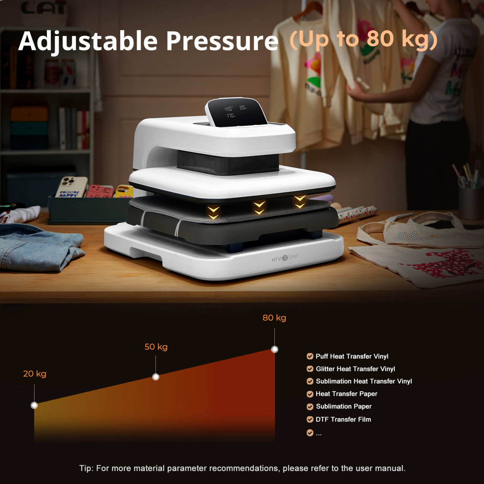 HTVRONT Auto Heat Press 2-Digit
