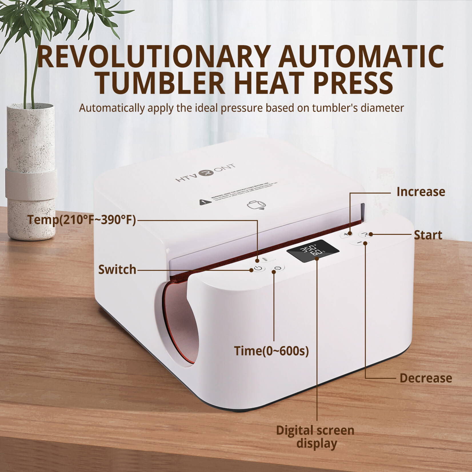 HTVRONT Auto Tumbler 1 Heat Press