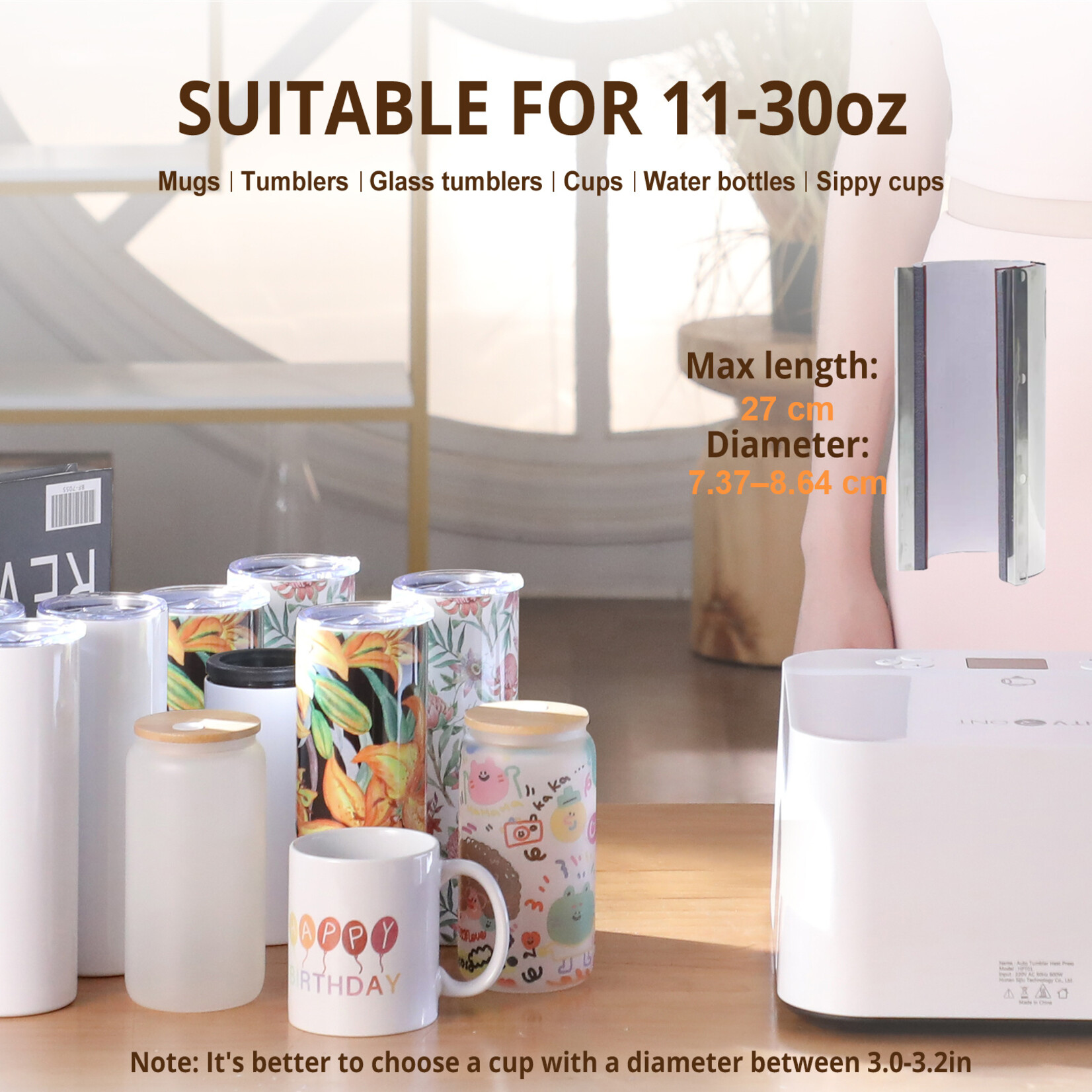 HTVRONT Auto Tumbler 1 Heat Press