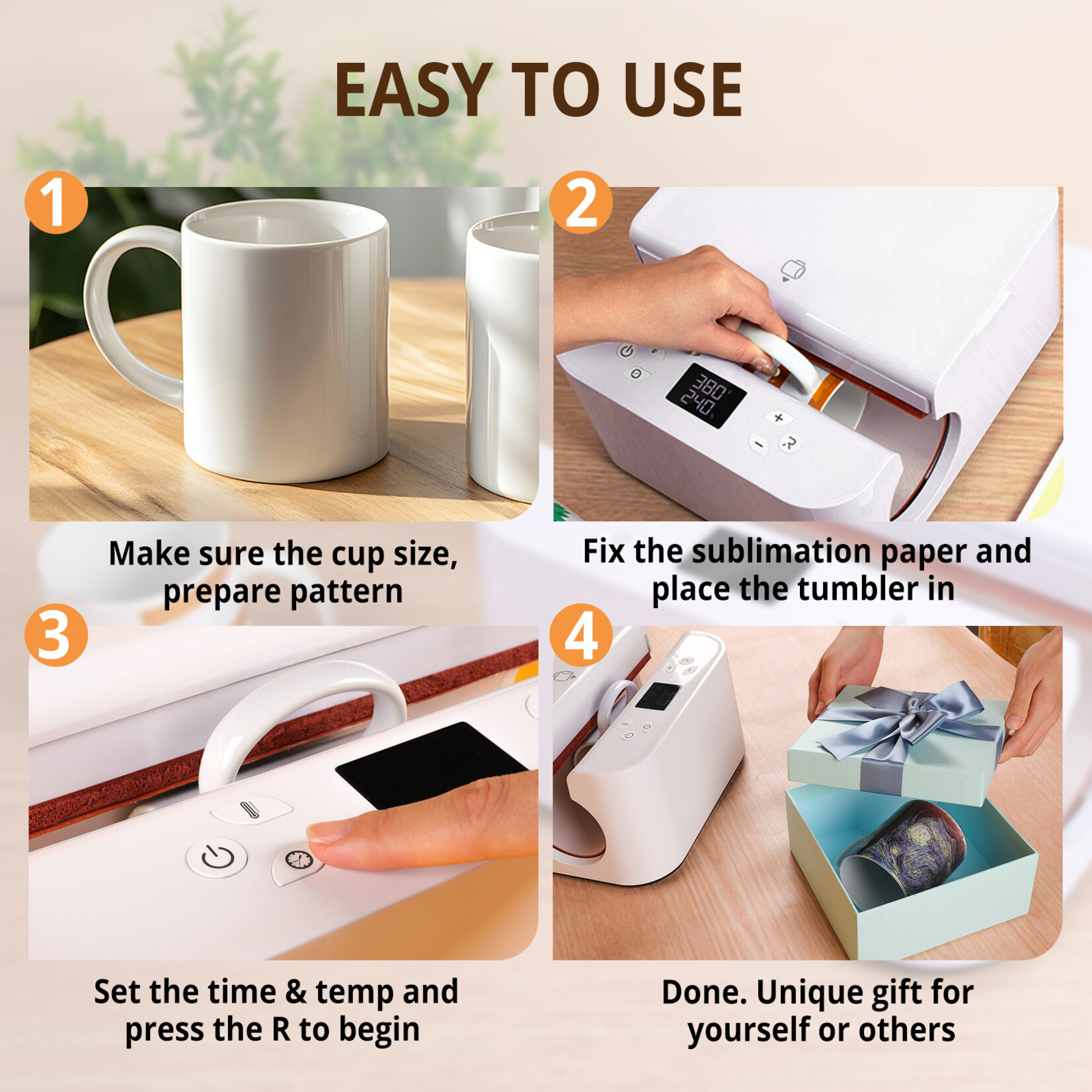 HTVRONT Auto Tumbler 1 Heat Press
