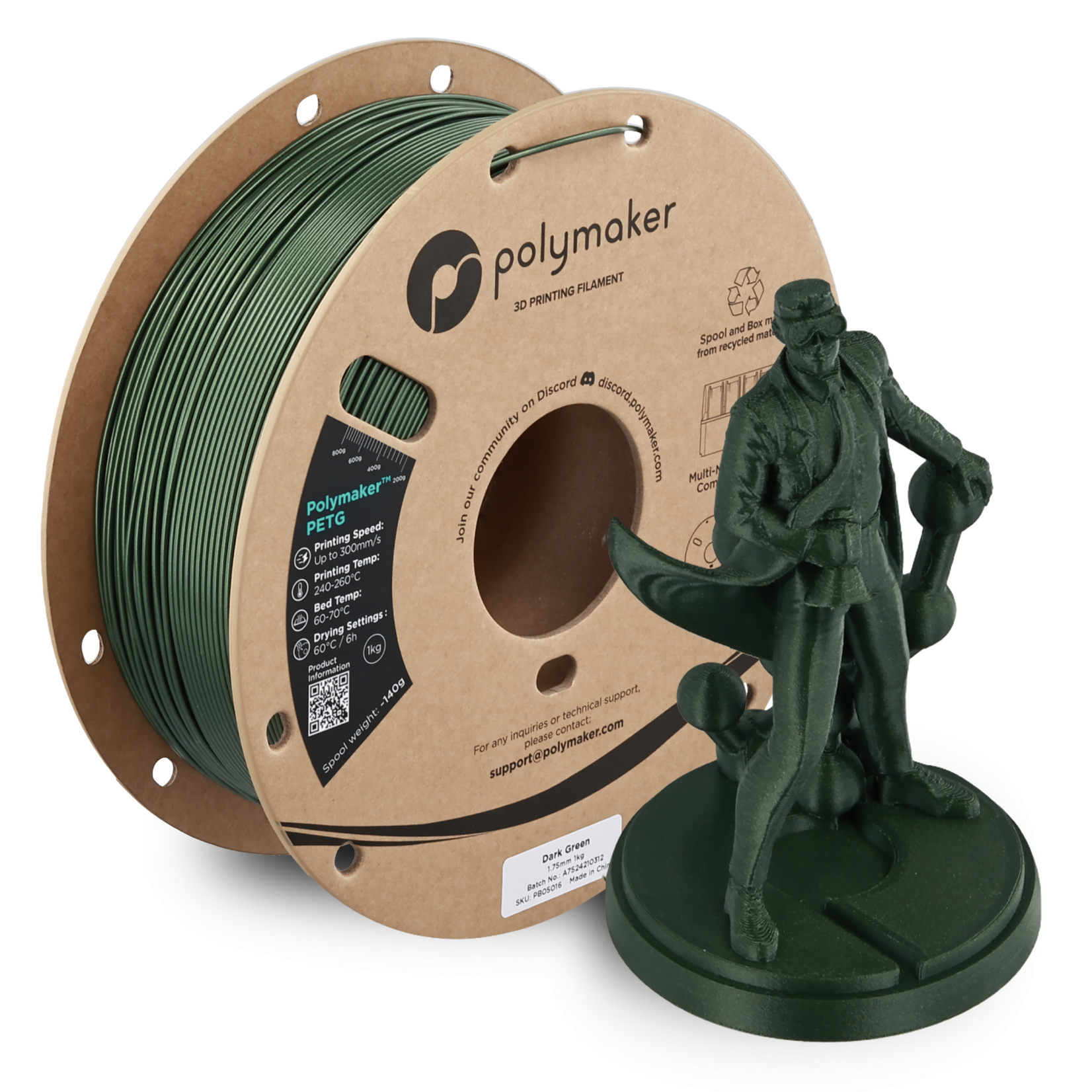 Polymaker PETG - Donkergroen