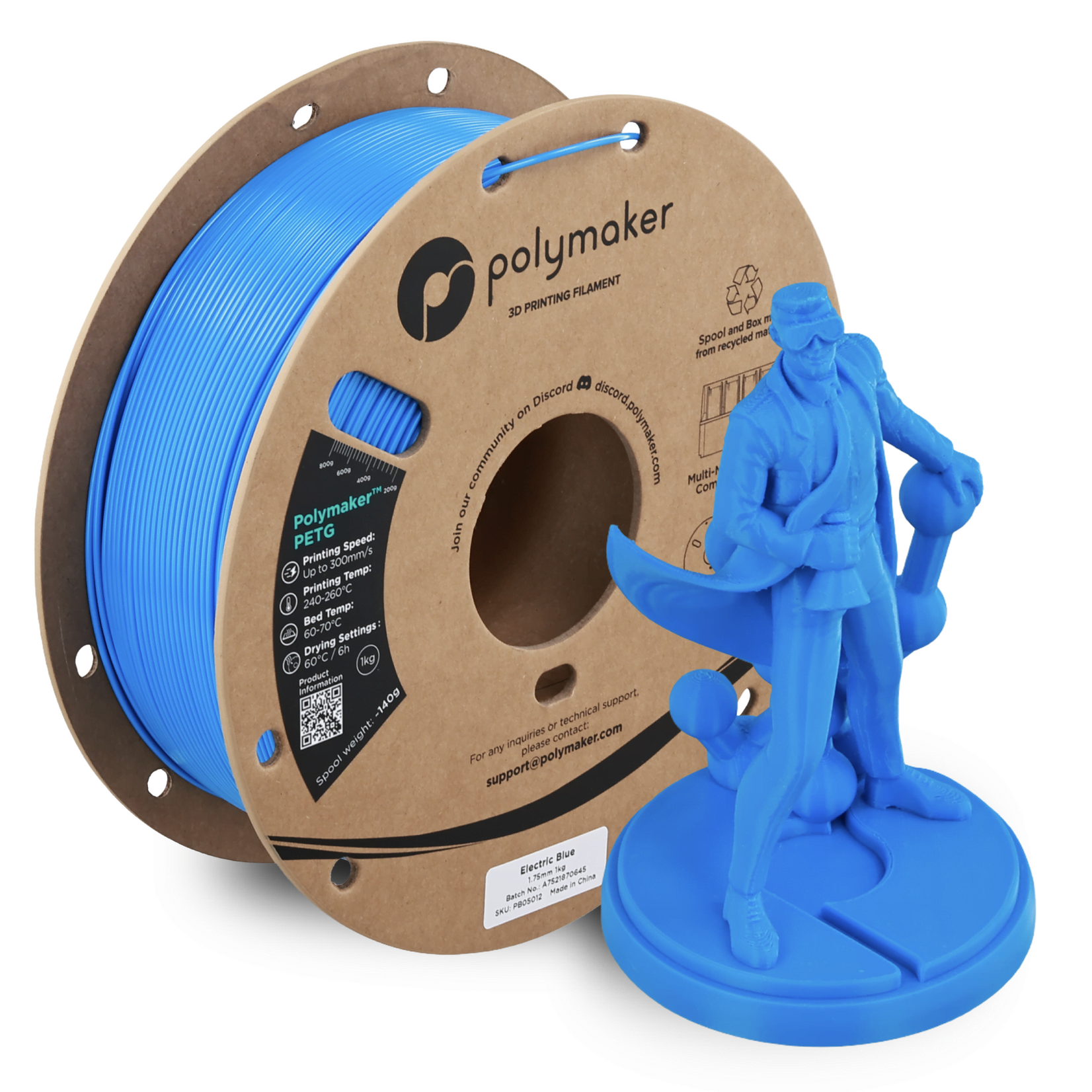 Polymaker PETG - Elektrisch blauw