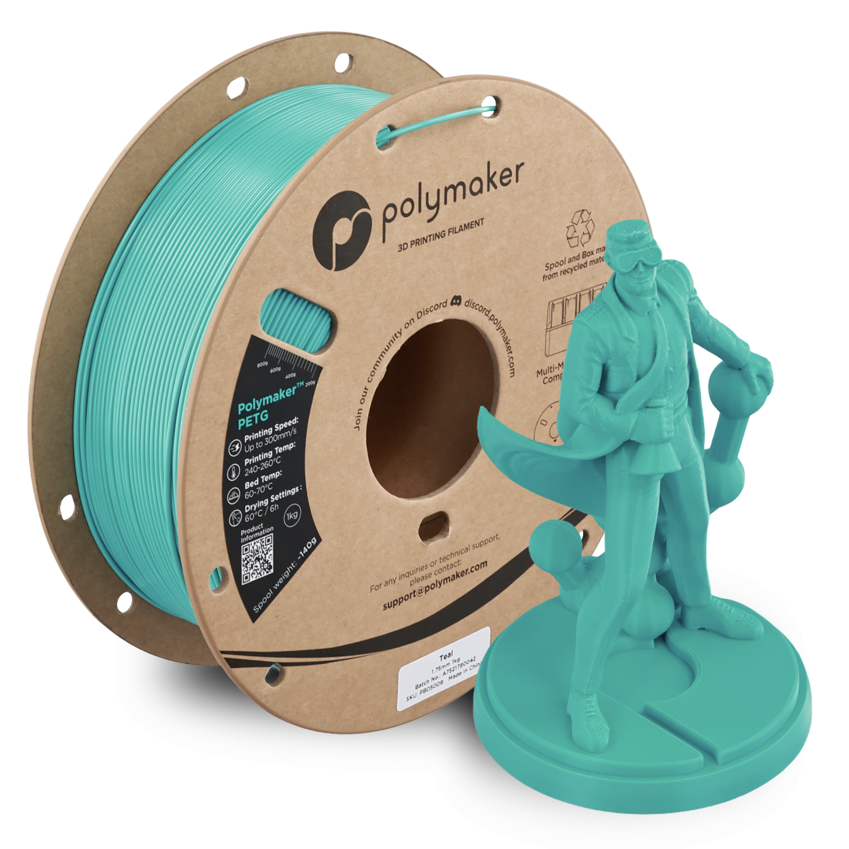 Polymaker PETG - Blauwgroen