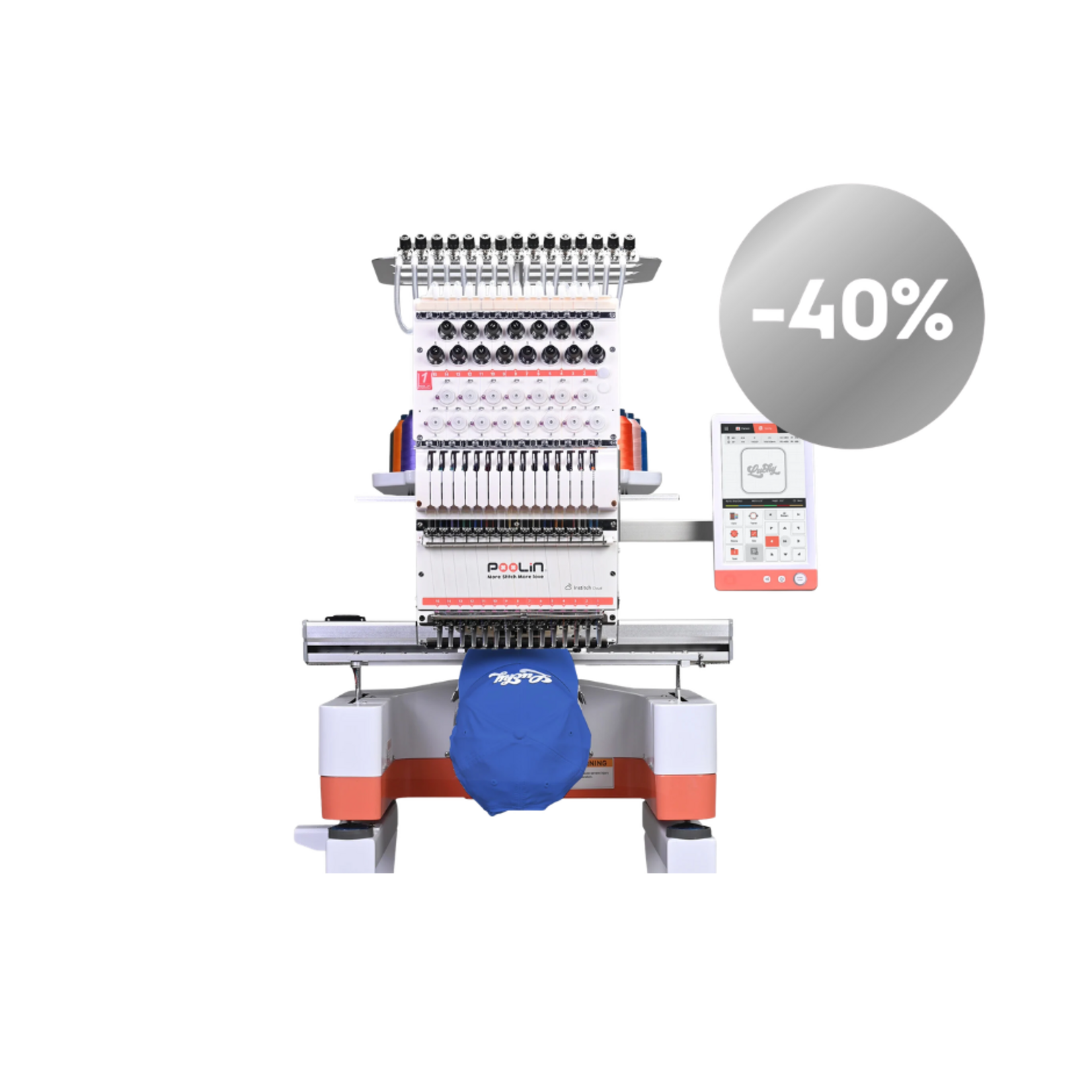 PooLin Open Box Silver EOM Multi-Needle Embroidery Machine