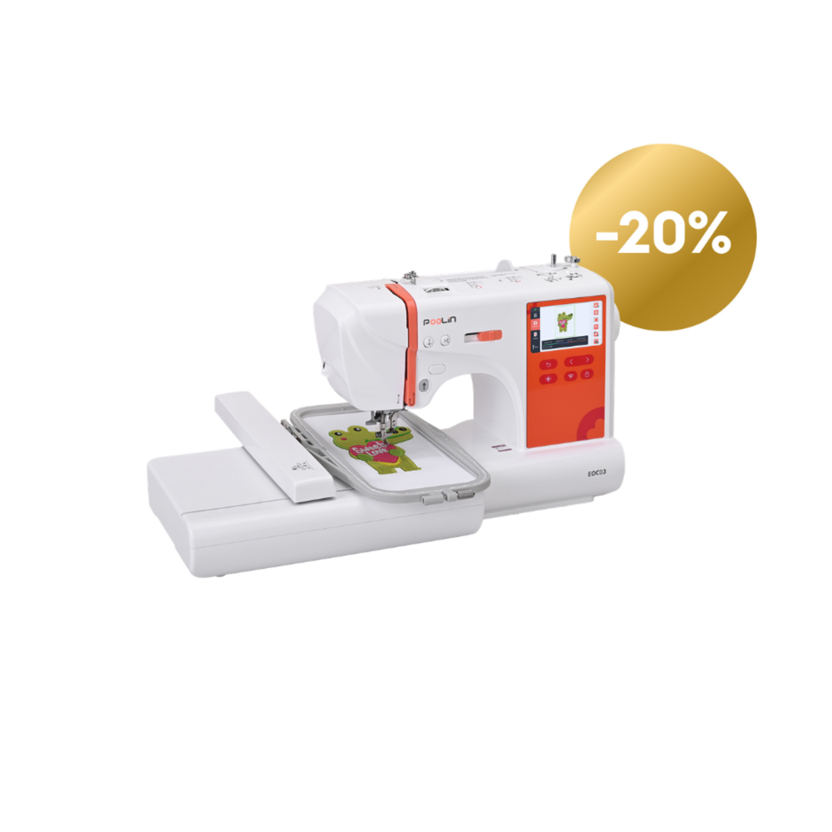PooLin Open Box Gold EOC03 Embroidery Machine