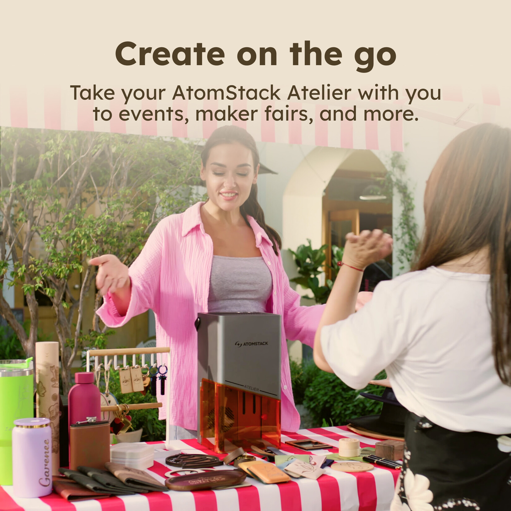 AtomStack Atelier Laser Engraver - 12 W Diode Galvo - Class 1