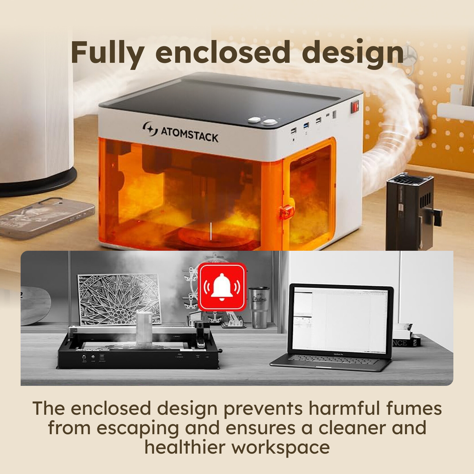 AtomStack P2 Laser Engraver - 14W Diode Galvo