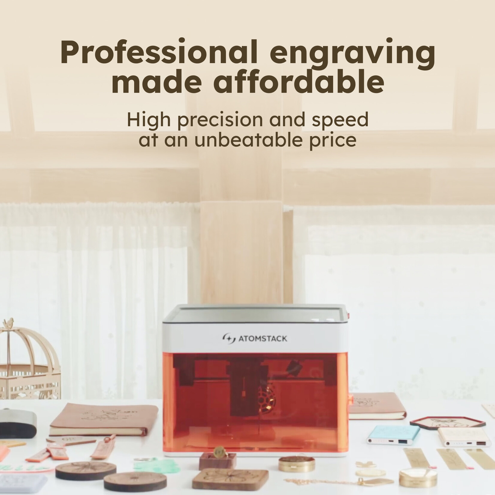 AtomStack P2 Laser Engraver - 14W Diode Galvo