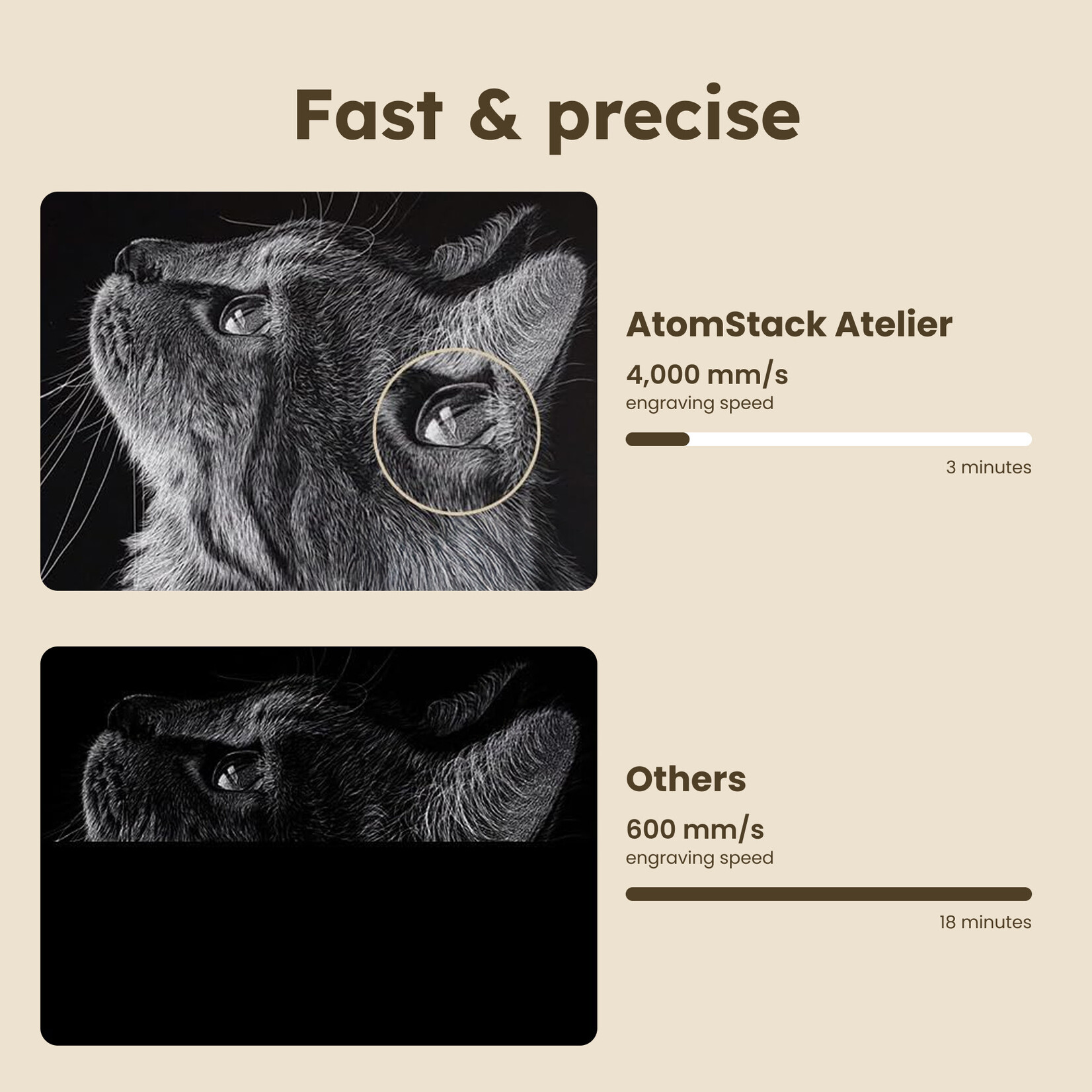 AtomStack Atelier Laser Engraver - 12 W Diode Galvo - Class 4