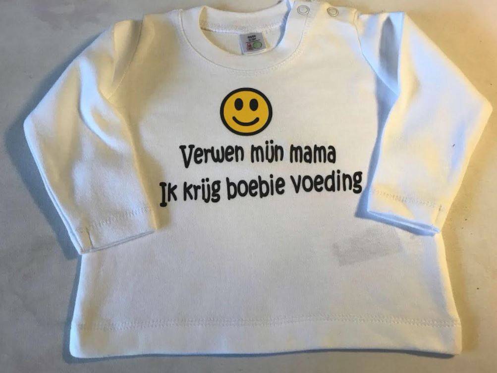 Hedendaags Baby shirt met lange mouw en grappige tekst - Mammaeshop CT-72