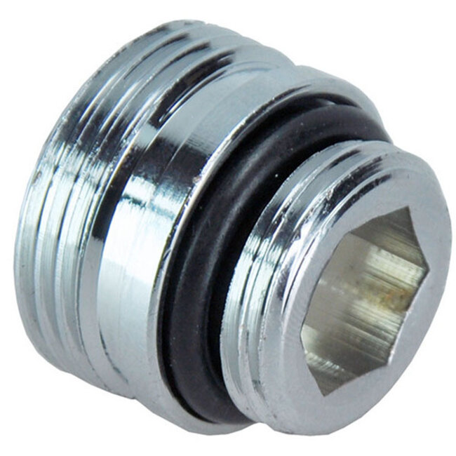 adaptor 3/4 x1/2 midden-onder aansl. chroom