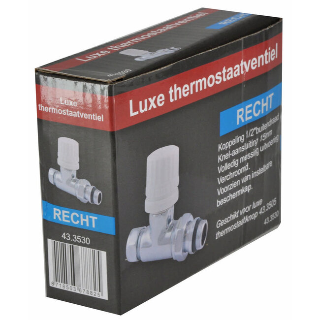 luxe therm.voorber.vent.1/2''x15 (M22) knel recht chroom