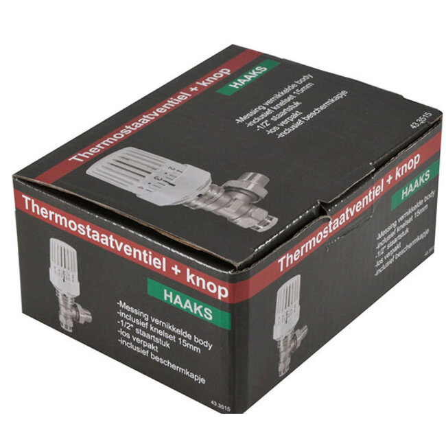 thermostatische radiatorventiel 1/2''x15mm haaks