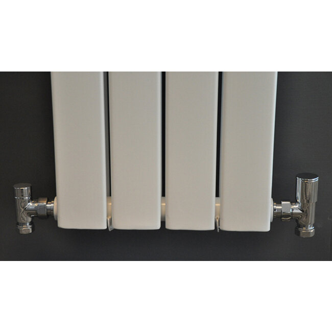 Luxe radiator aansluitset haaks chroom